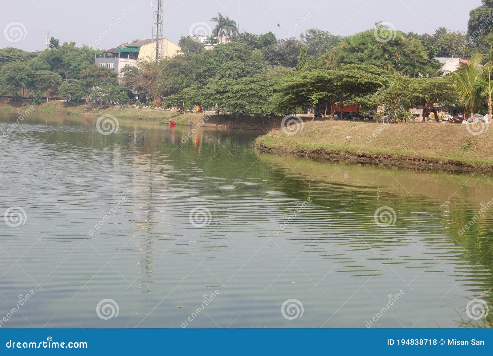 Artificial Lake on the Edge of Jakarta Stock Photo Image of meadown
