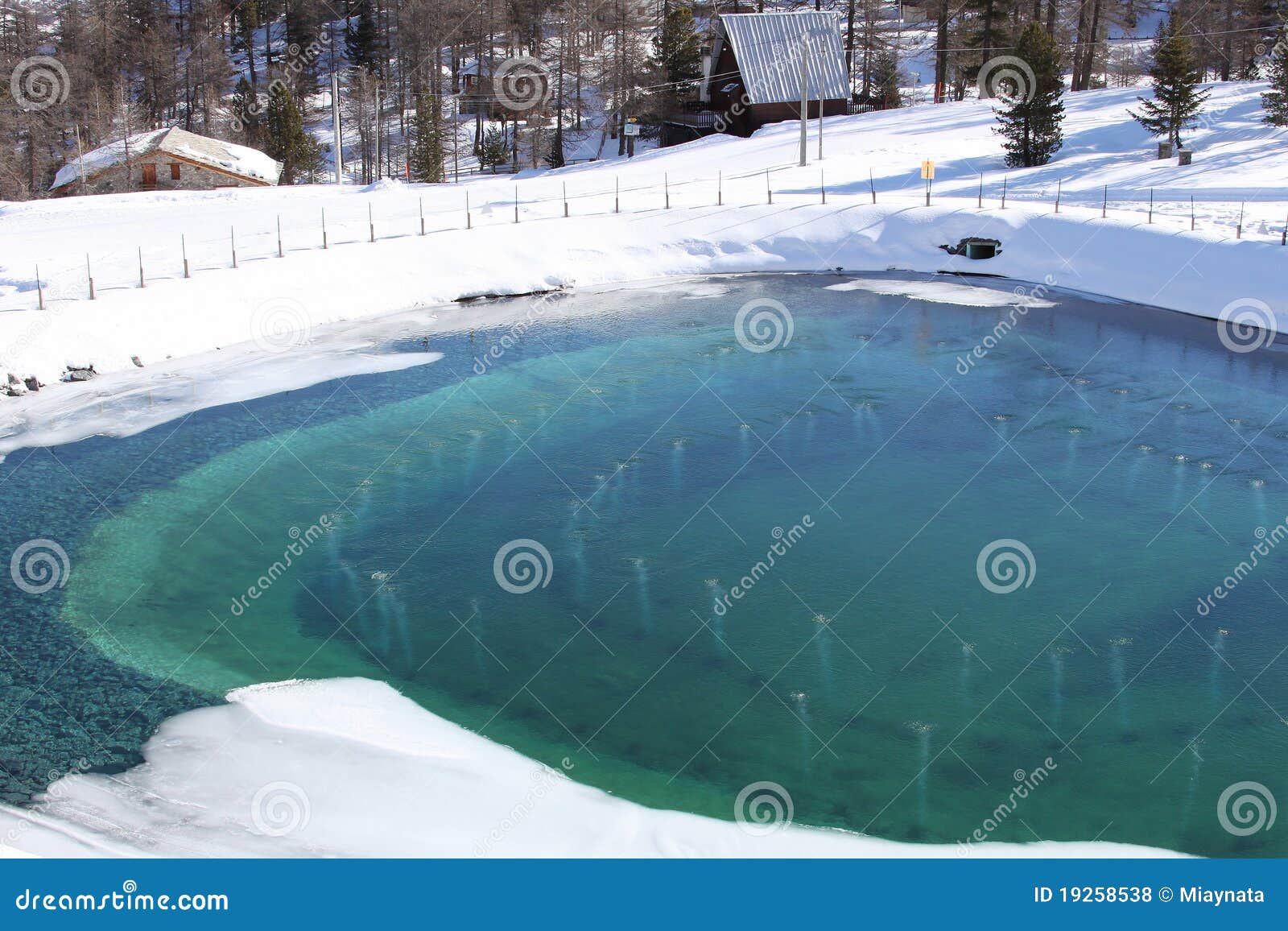 Artificial Lake in the Mountain Stock Photo Image of alpine, basin