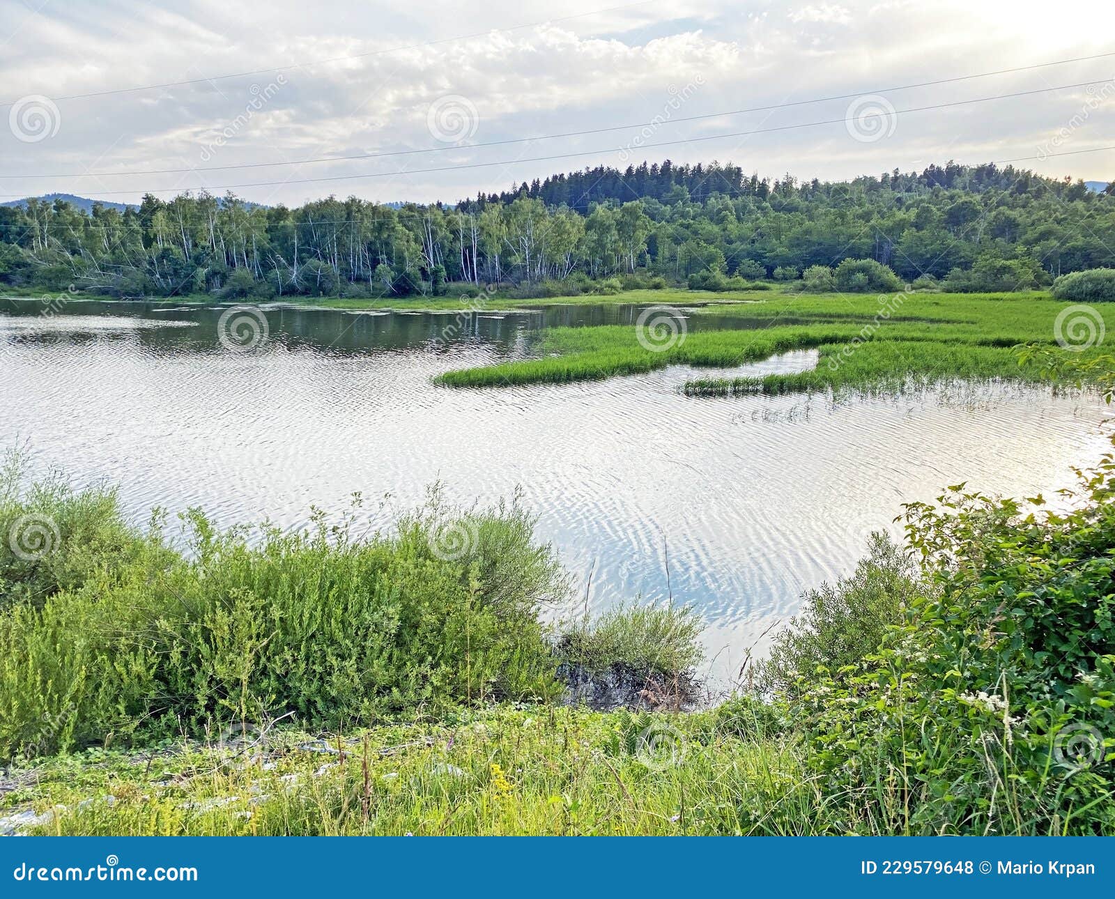 artificial lake potkos or lake potkoÃÂ¡, fuzine - gorski kotar, croatia / umjetno jezero potkoÃÂ¡ ili akumulacijsko jezero potkoÃÂ¡