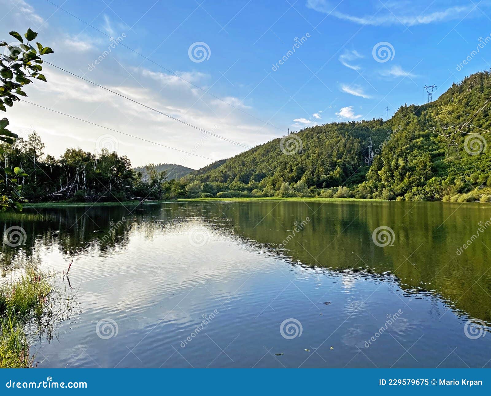artificial lake potkos or lake potkoÃÂ¡, fuzine - gorski kotar, croatia / umjetno jezero potkoÃÂ¡ ili akumulacijsko jezero potkoÃÂ¡