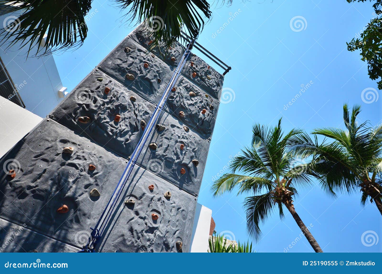 Artificial Rock Climbing Wall Stock Image Image of reaching, game