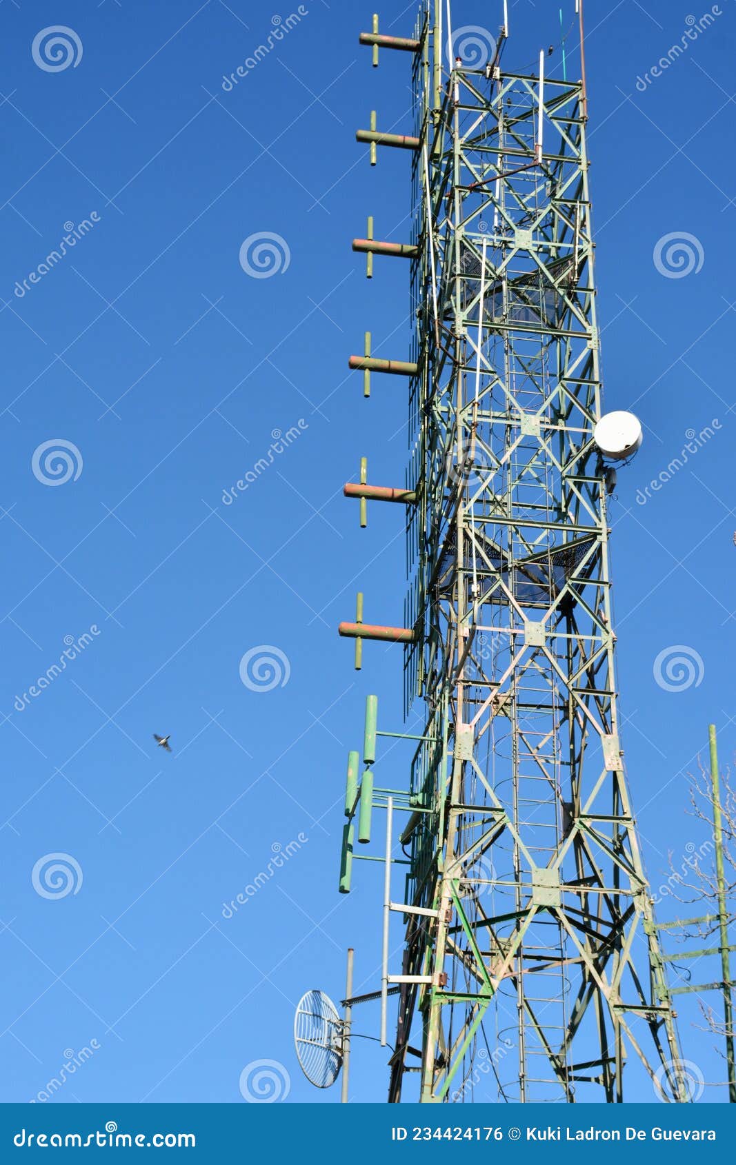 detail of a telecommunications tower
