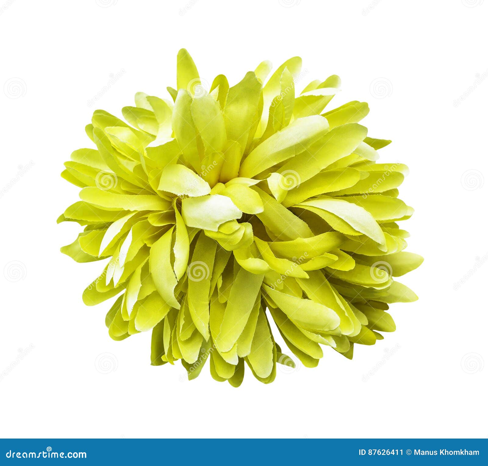 Artificial Yellow Flower Isolated Stock Image Image of decor, florist