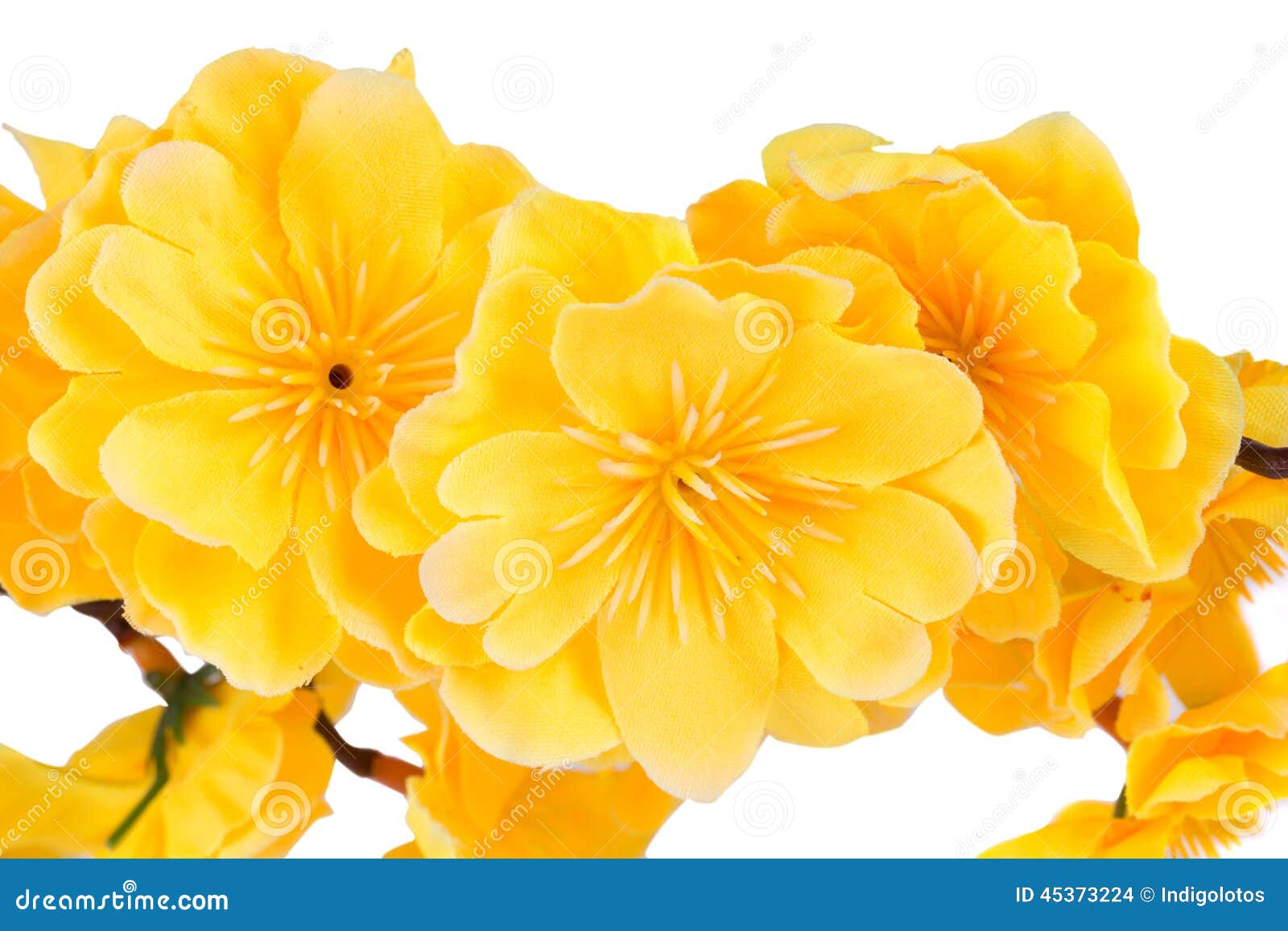 Artificial yellow flowers stock photo. Image of nobody 45373224