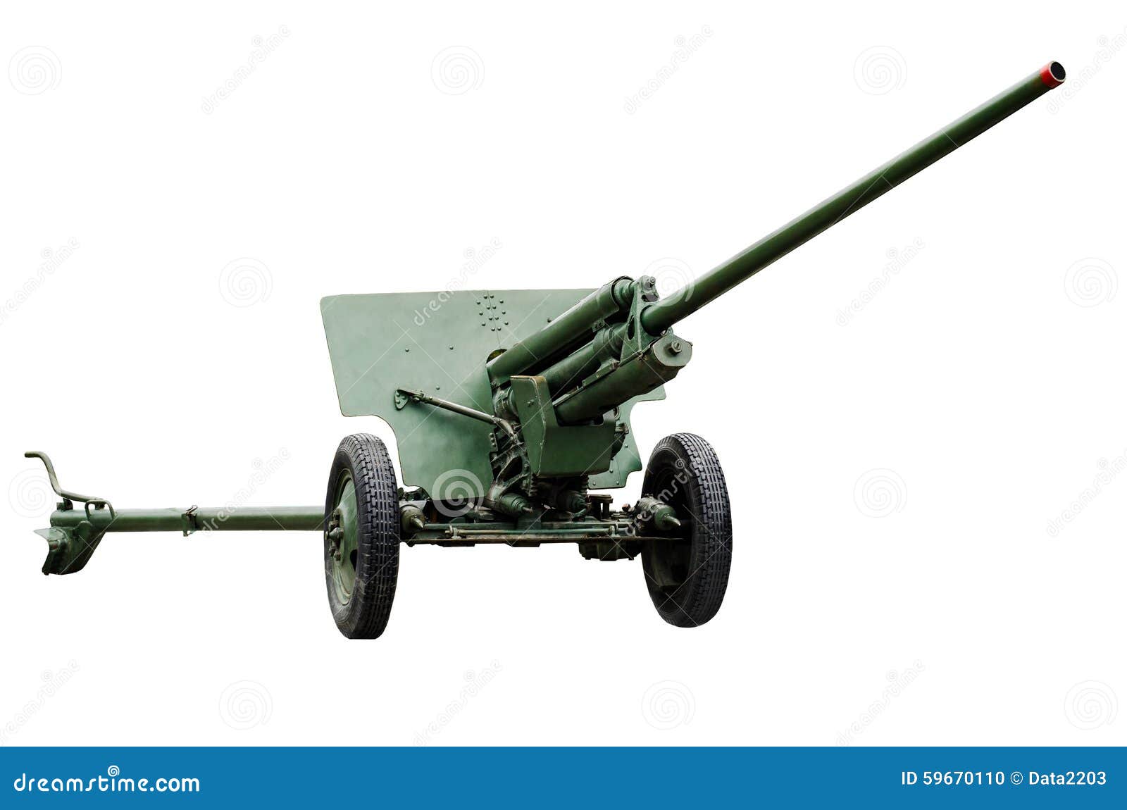 An Artillery Cannon From World War II. RoyaltyFree Stock Photography