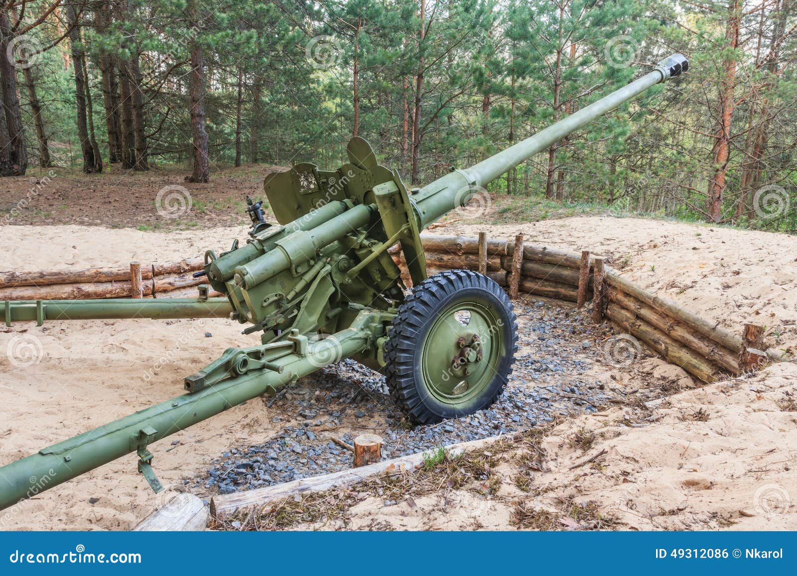 Artillery Gun from World War II in Belarus Stock Photo Image of force