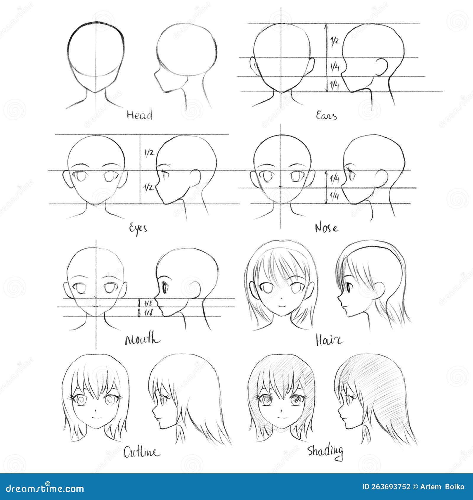 Como desenhar animes  Anime face drawing, Anime girl drawings, Girl eyes  drawing