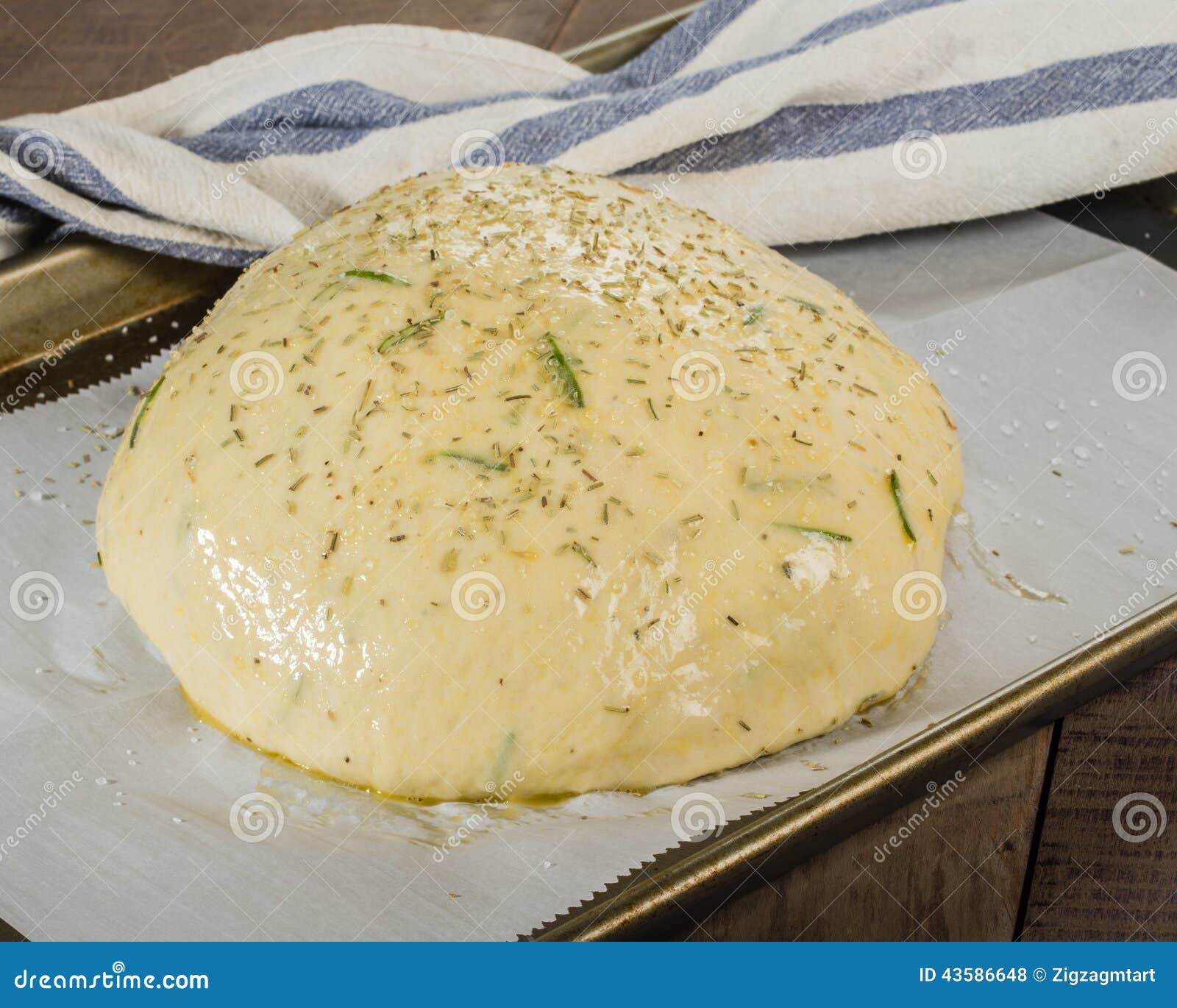 Artisan Rosemary Bread with Egg Wash Stock Photo Image of rosemary