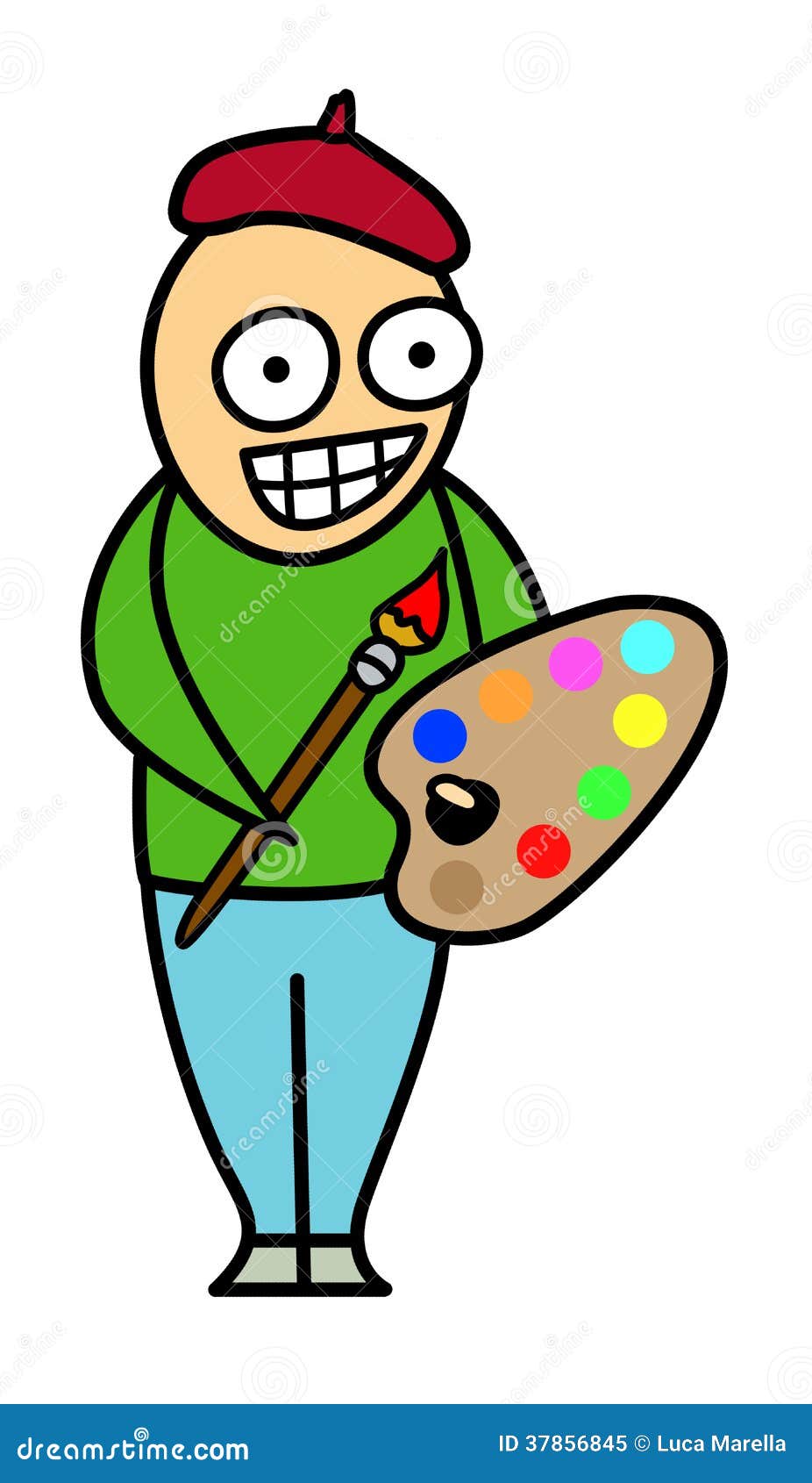 Artist Cartoon Stock Illustration | CartoonDealer.com #37856845