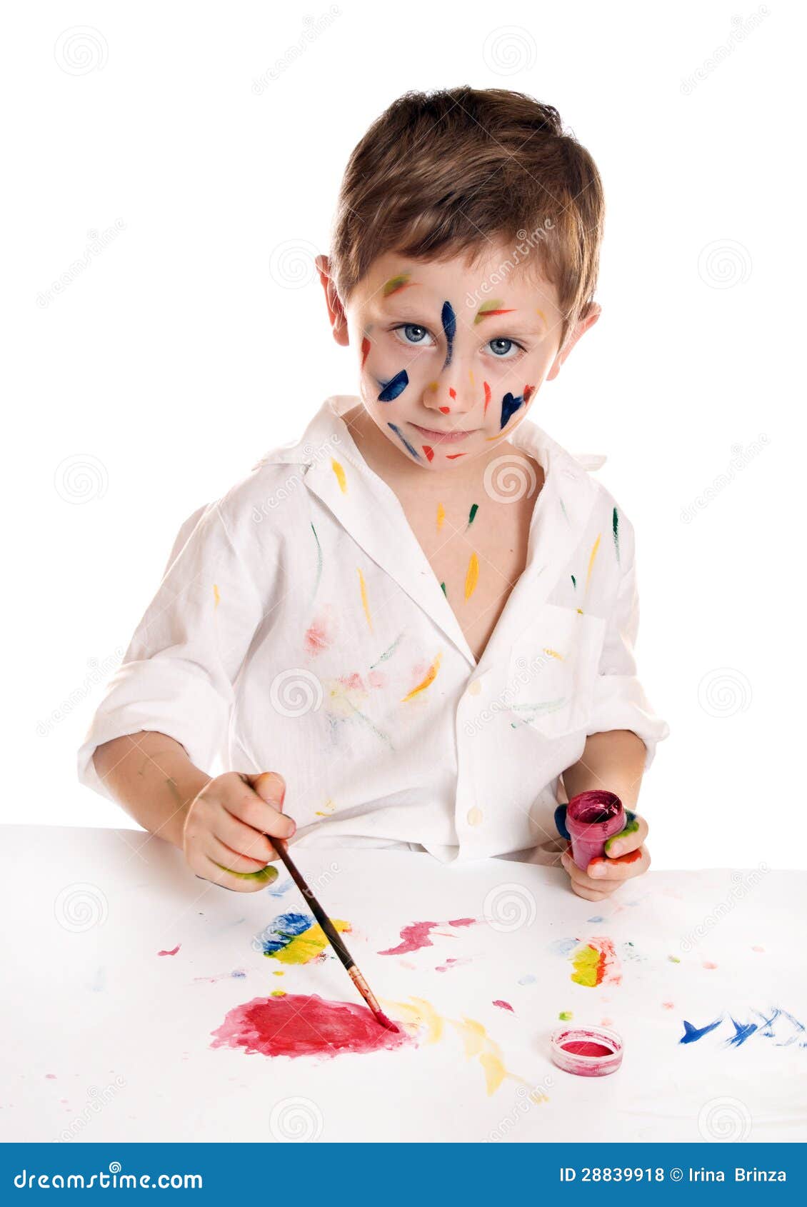 Artist child stock photo. Image of color, palette, happy - 28839918