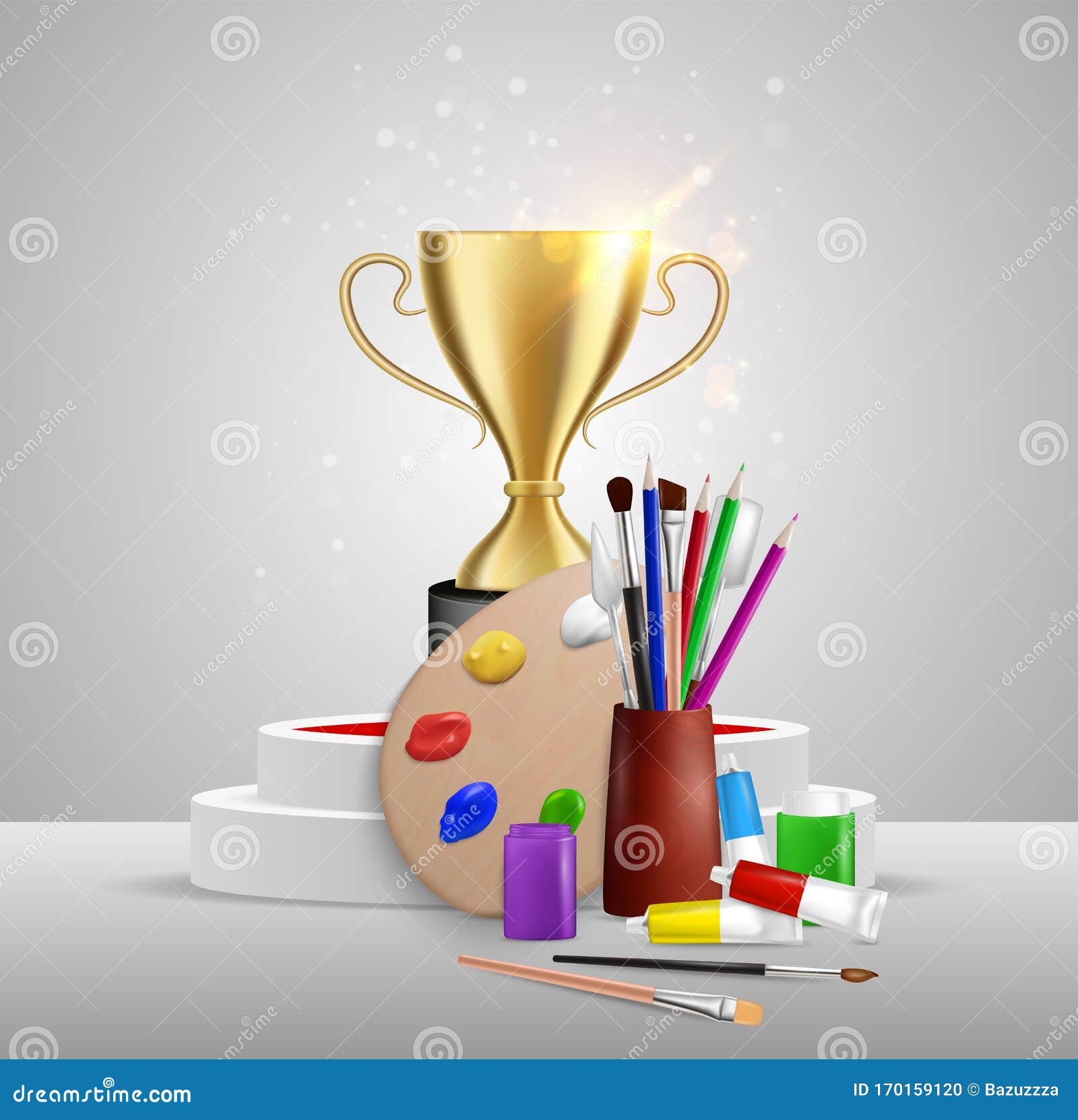 Art Contest and Competition Emblem, Logo, Vector Illustration Stock Vector  - Illustration of paint, brush: 170159120