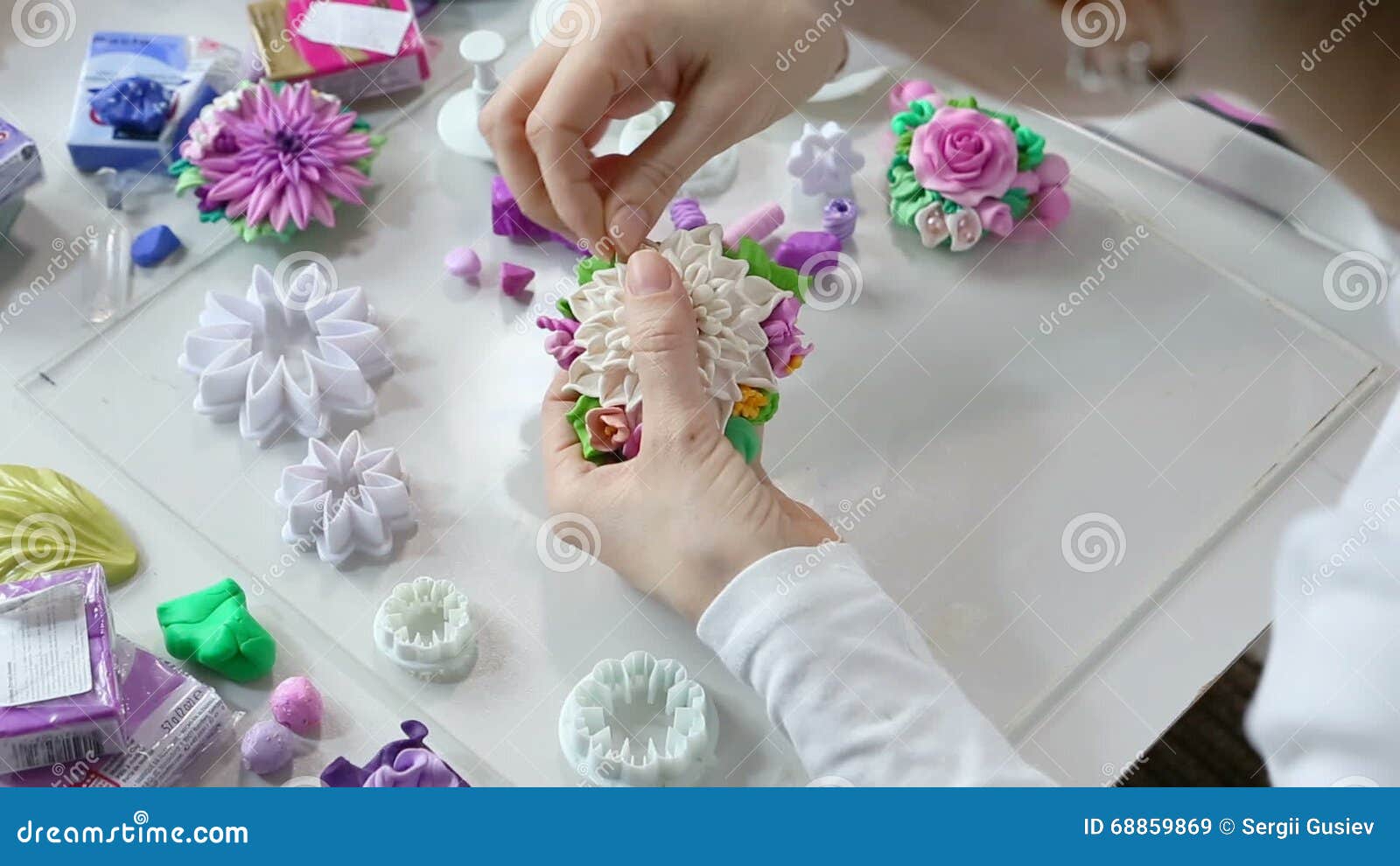 artist modeling clay