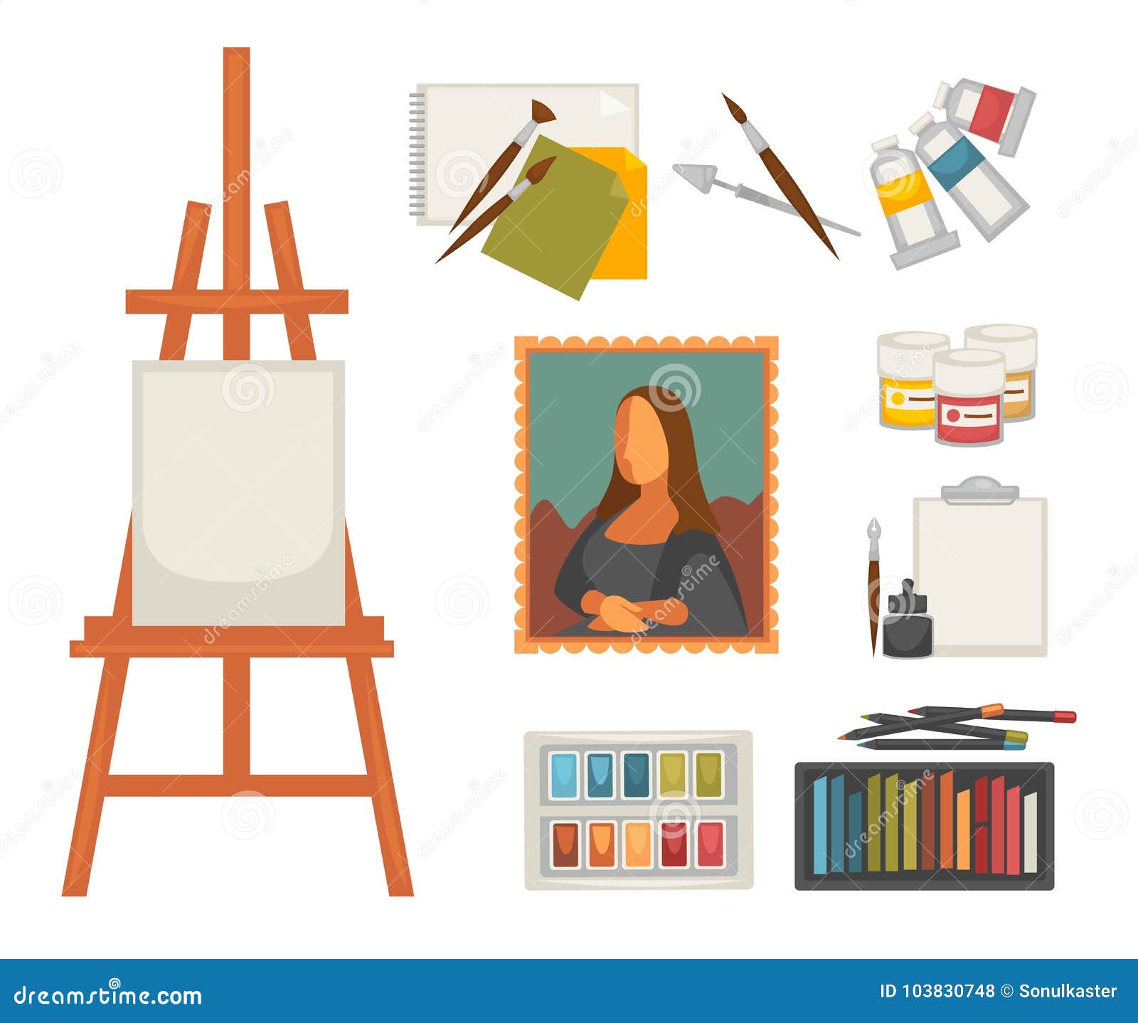 Icon-of-art-tools-and-painting-materials Graphic by deniprianggono78 ·  Creative Fabrica