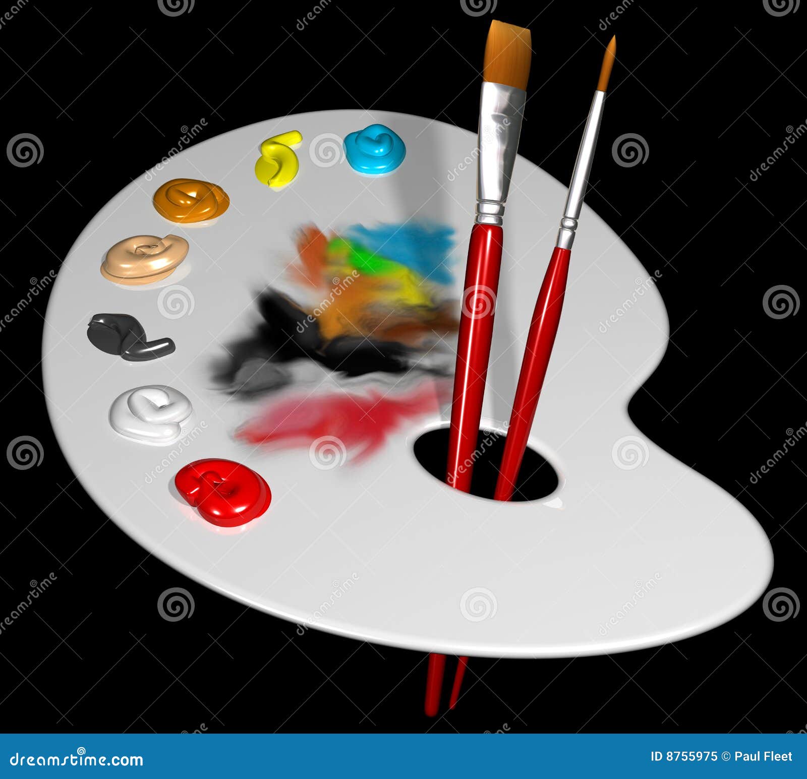 Artist Palette Vector Illustration | CartoonDealer.com #4435570
