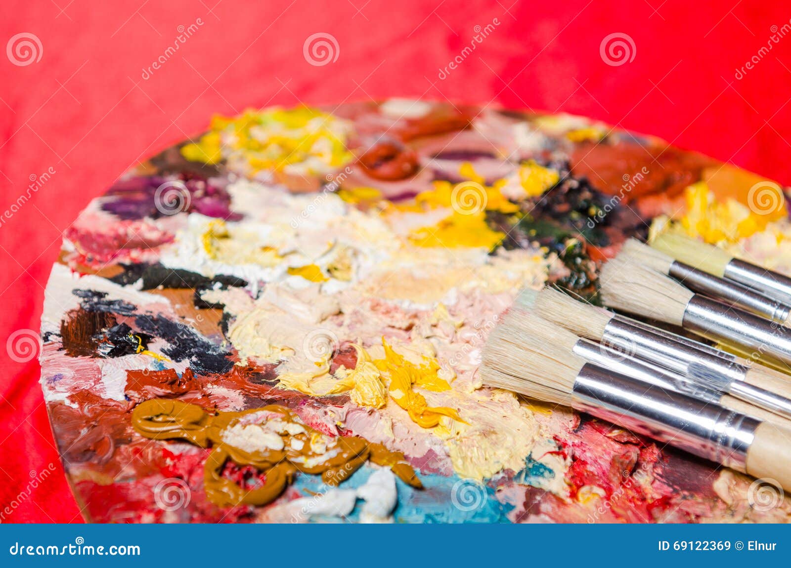 Artist palette in art concept, Stock image