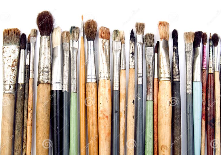 Artist s brushes stock image. Image of paint, studio, multi 2524207