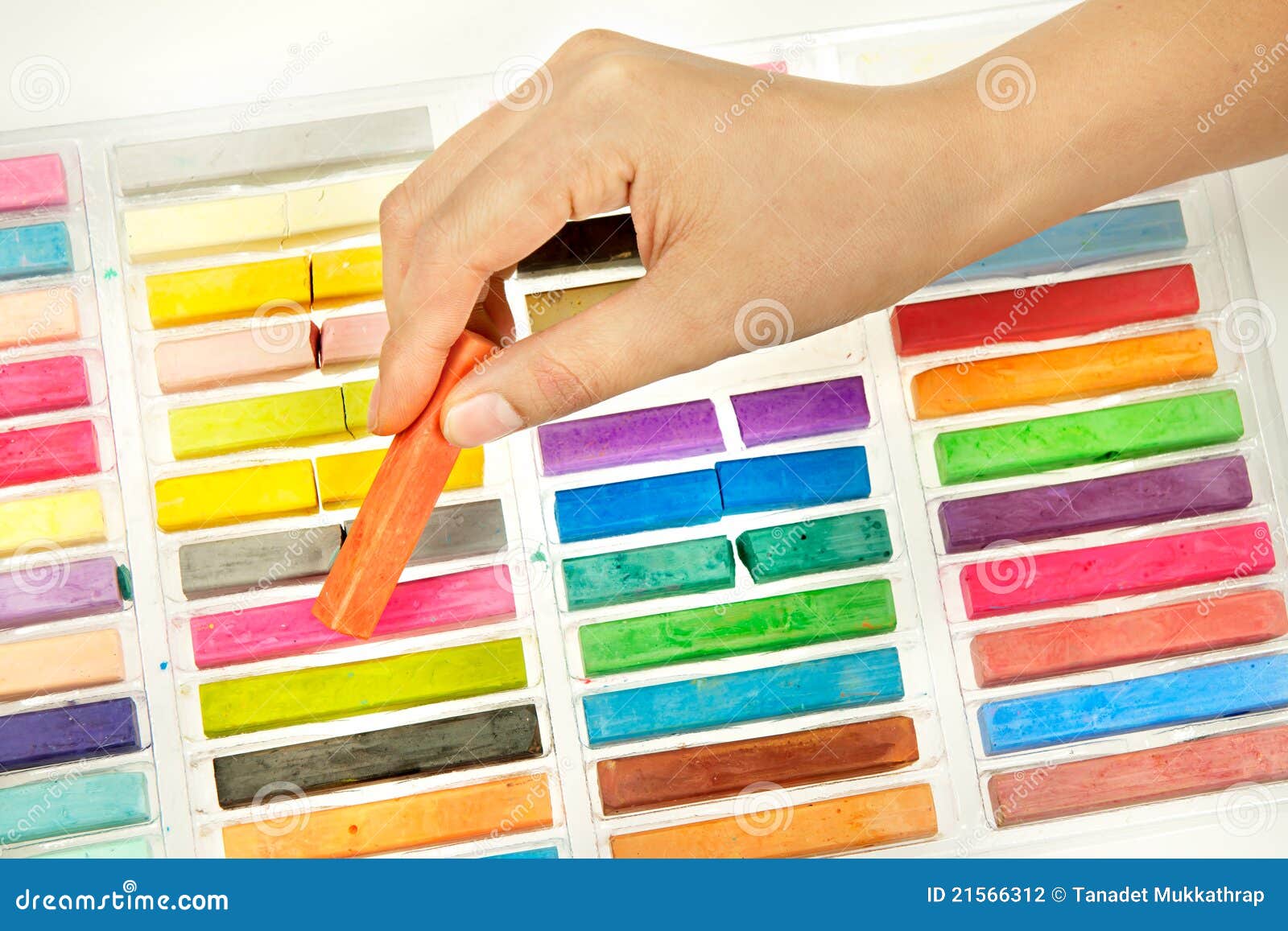 Artist using chalk pastels stock photo. Image of pencil 21566312