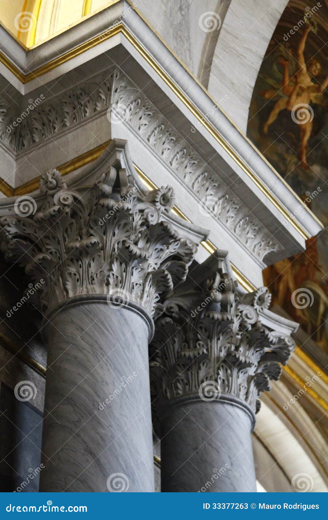 Artistic Details of Pillars Stock Image Image of ceiling