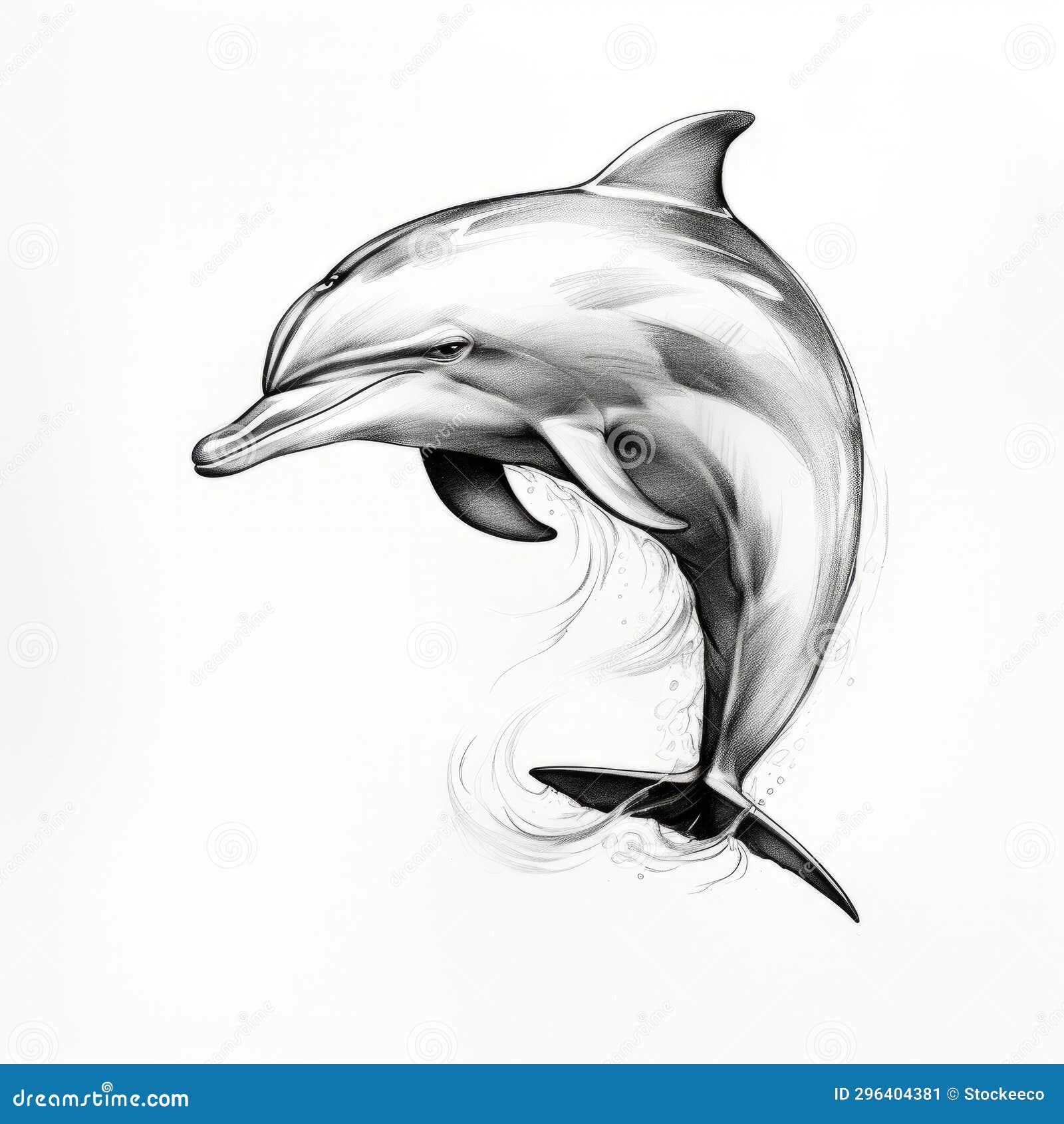 Bottlenose Dolphin Hand Drawn Vector Illustration Stock Vector (Royalty  Free) 1465275209 | Shutterstock