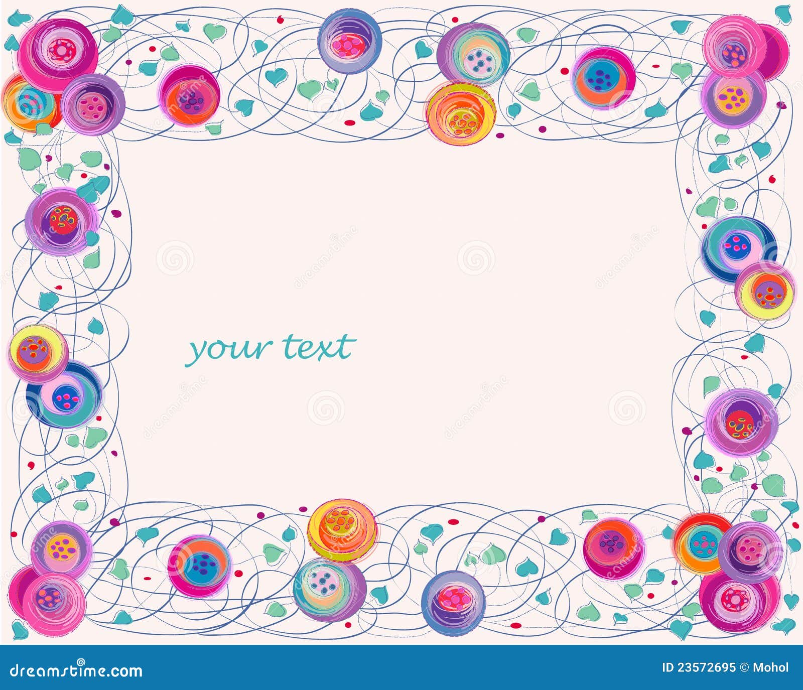 Artistic flower frame stock vector. Illustration of blue - 23572695