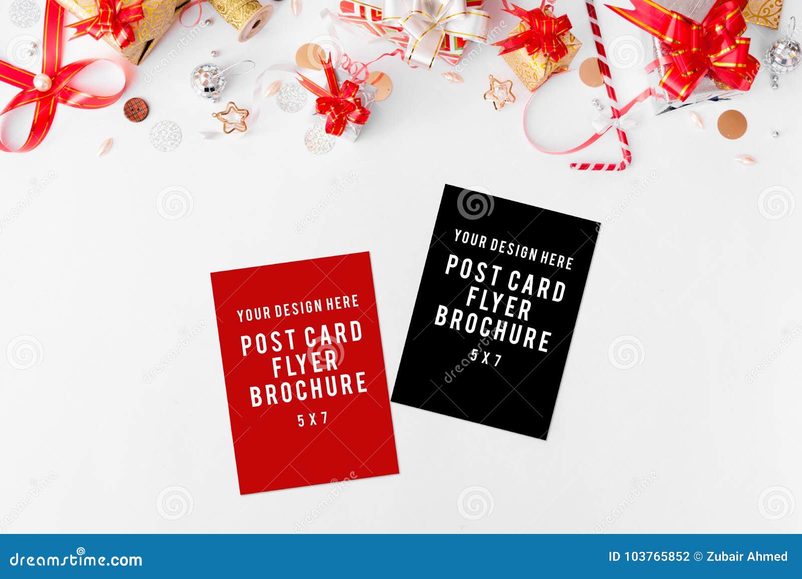 flyer christmas composition christmas gift and christmas flyer decorations
