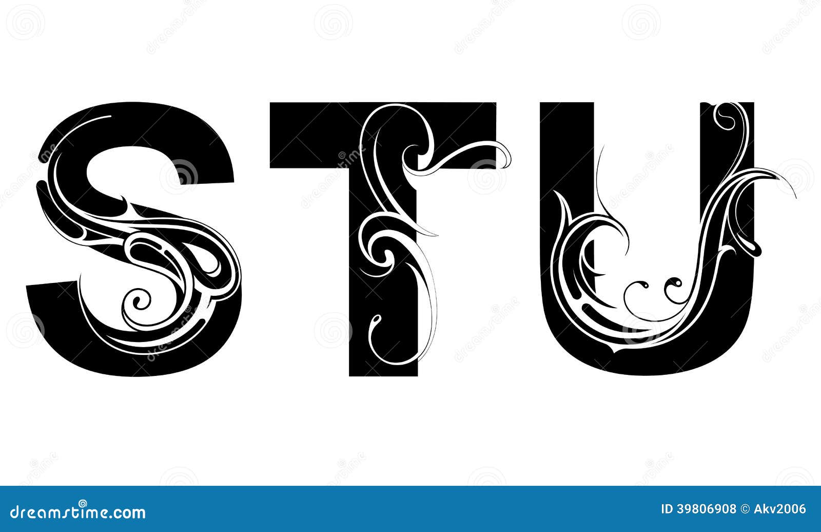Artistic font type stock vector. Image of decorative 