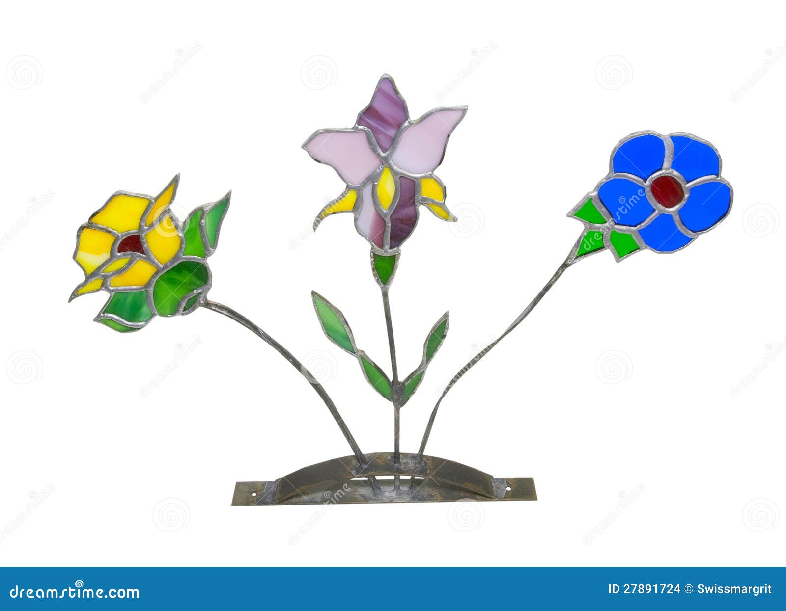 Artistic Glass Flower Display Stock Photo Image of ornate, isolated