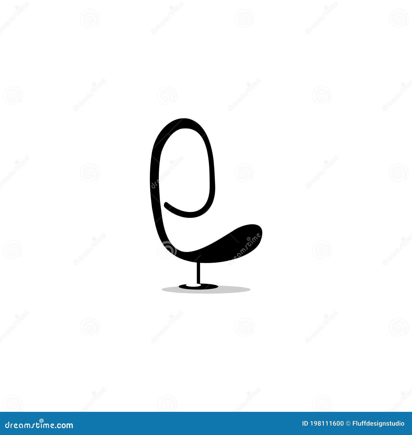 Artistic Logo of a Chair and Letter E Stock Vector Illustration of
