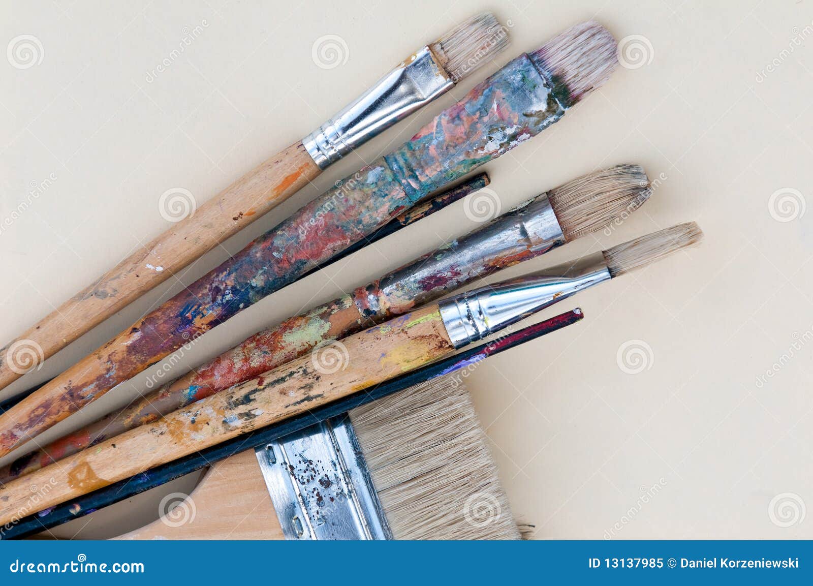Artistic Paintbrushes stock image. Image of hobby, design 13137985