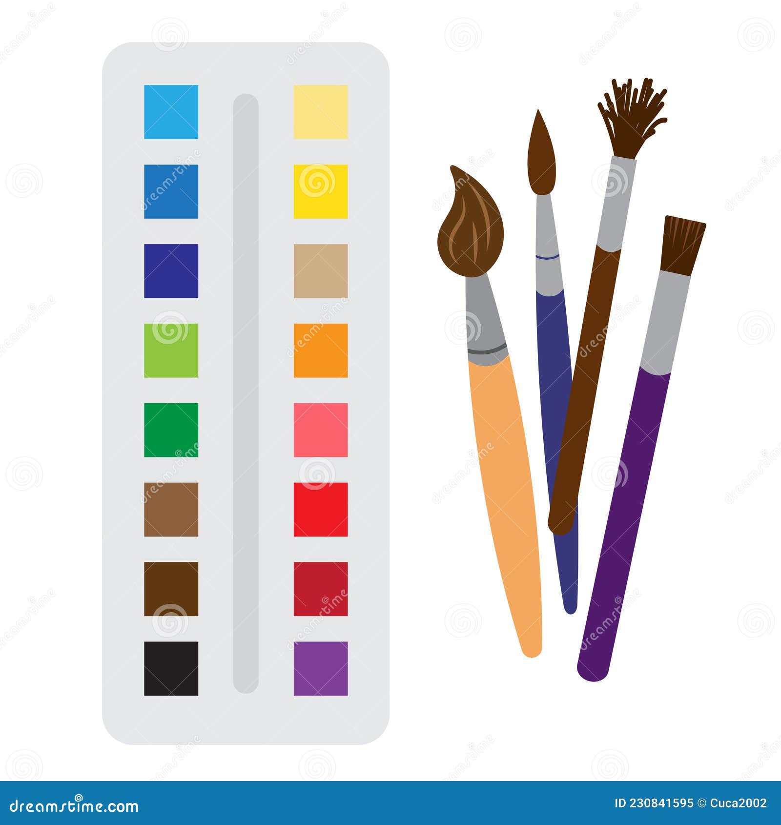 Art supplies painting and drawing materials Vector Image