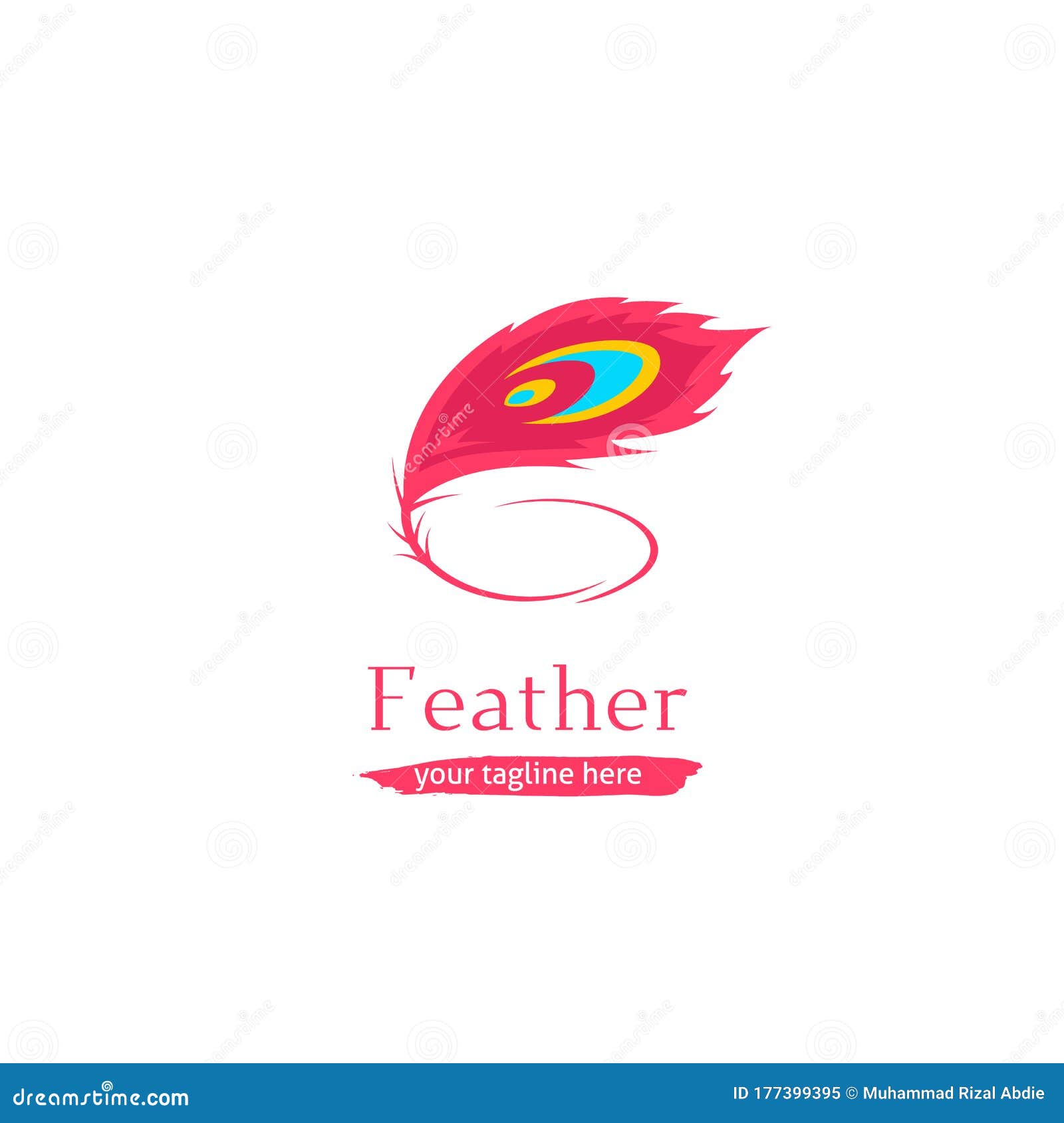 Peacock Feather Logo Design