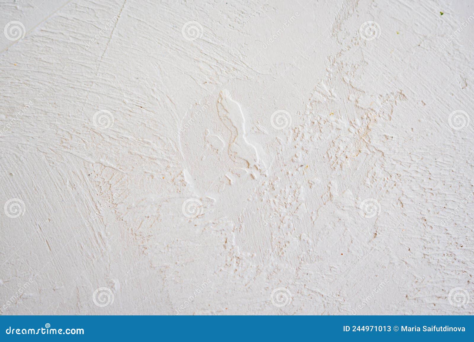 Artistic Plaster on a Gray and White Wall. Stock Image Image of
