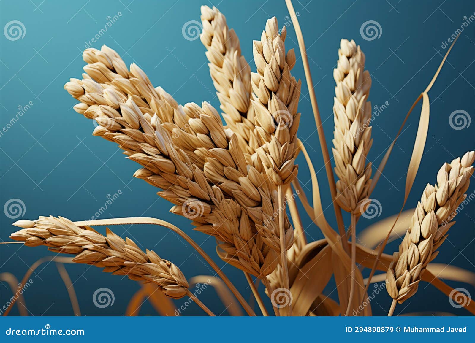 an artistic rendering of an oats plant, showcasing its aesthetic charm