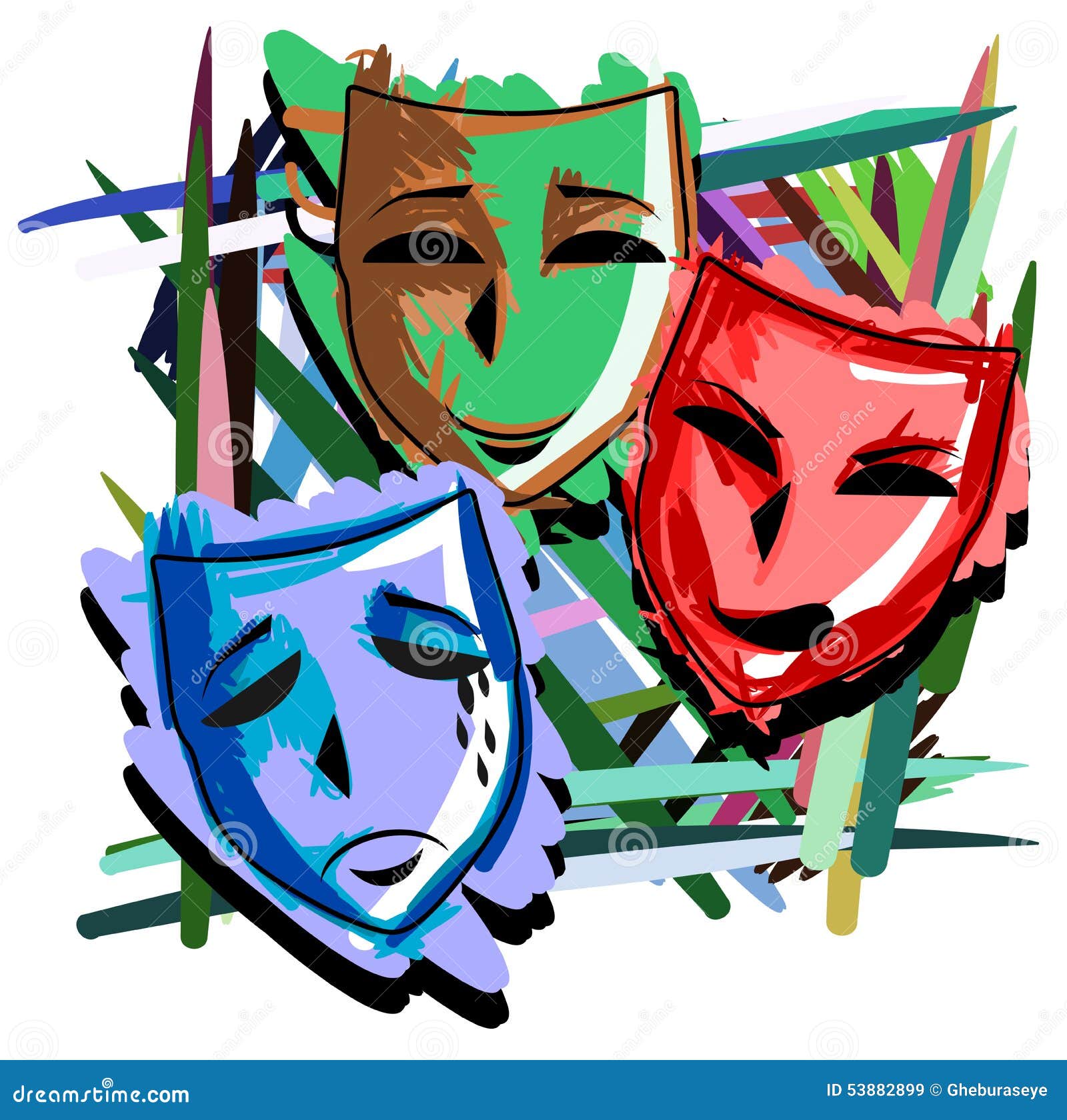 joy symbol and happiness of Masks Vector Background Colorful Artistic On Abstract Theater Stock joy symbol and happiness of Masks Vector Background Colorful Artistic On Abstract Theater Stock
