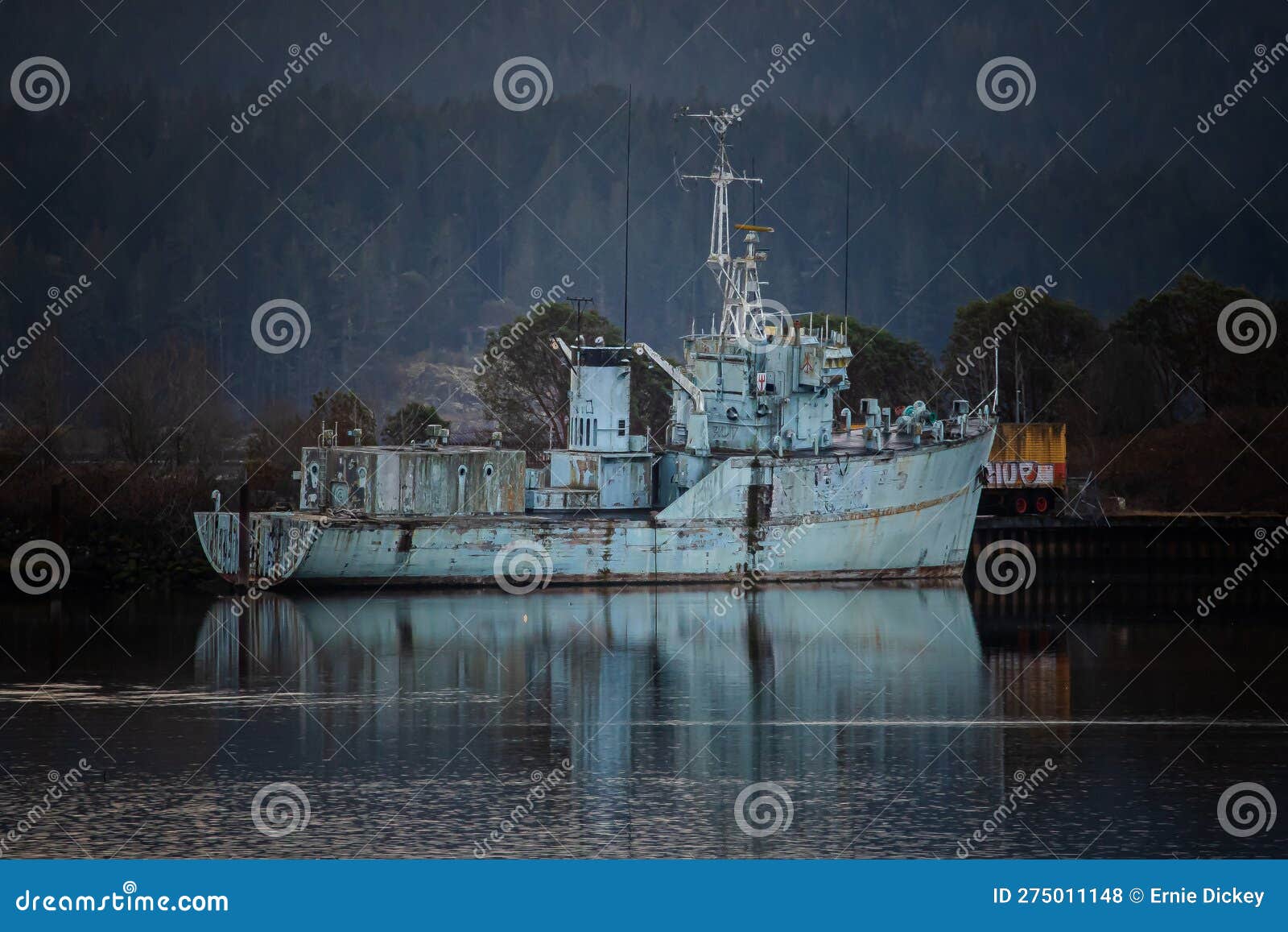 the abandoned minesweeper ex rcn cowichan in sooke bc canada