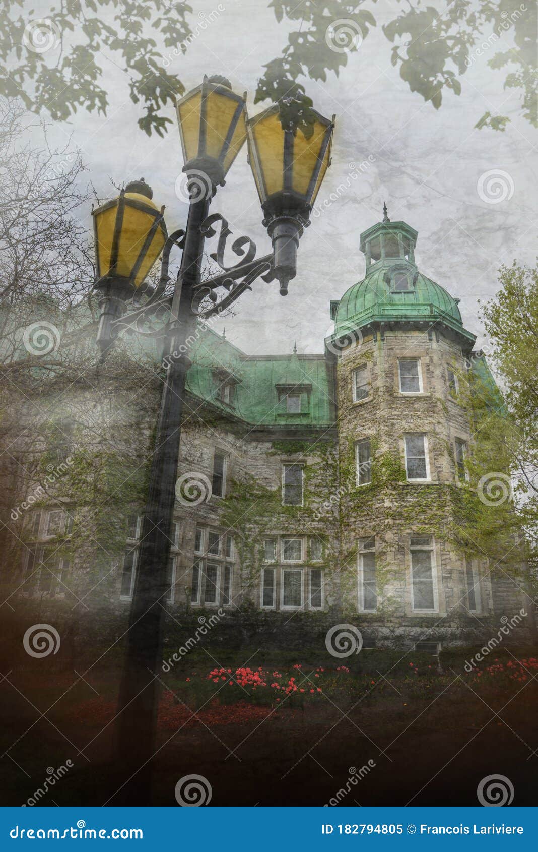 artistic view of town hall of the cyty of saint-hyacinthe quÃÂ©bec canada