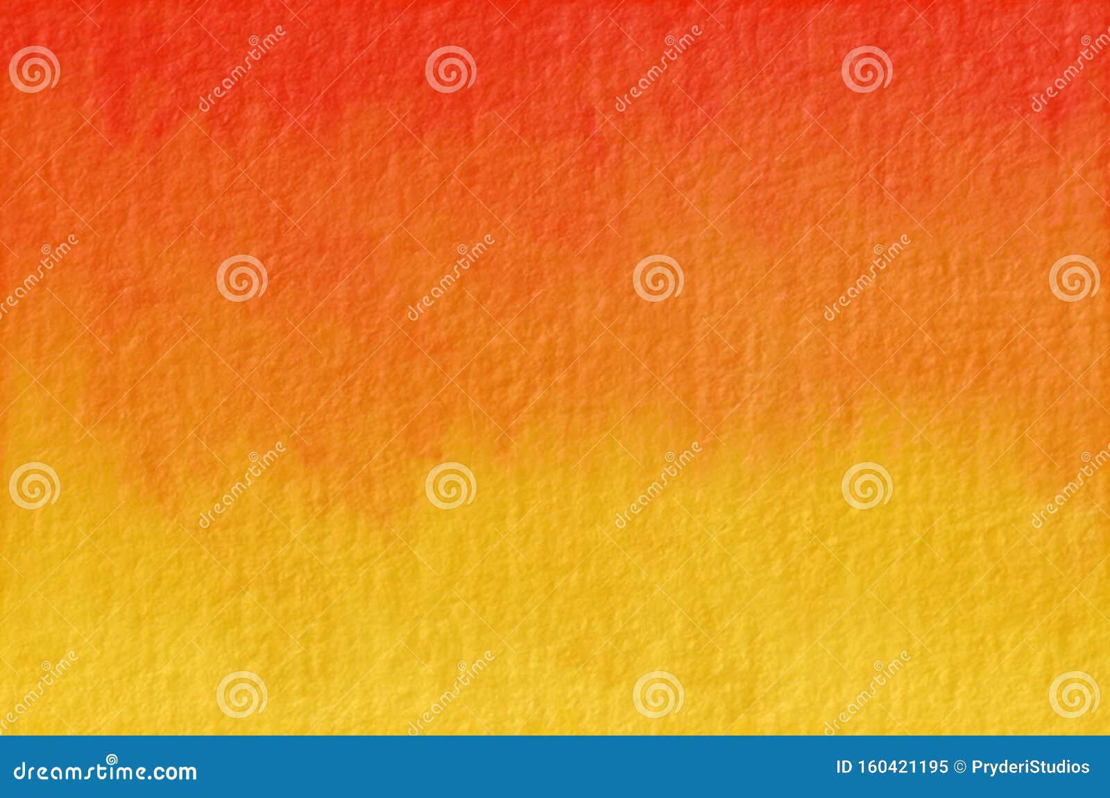 Orange Yellow Ombre Watercolor Background With Paper Texture Stock
