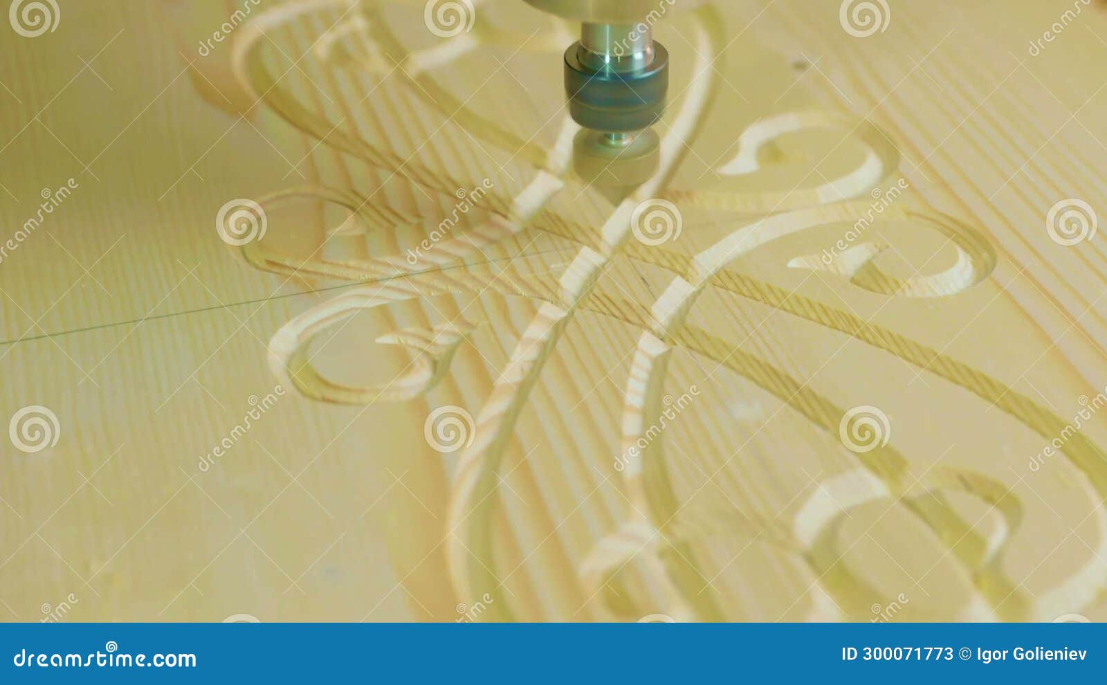 Artistic Wood Processing, Computercontrolled Precision Stock Image