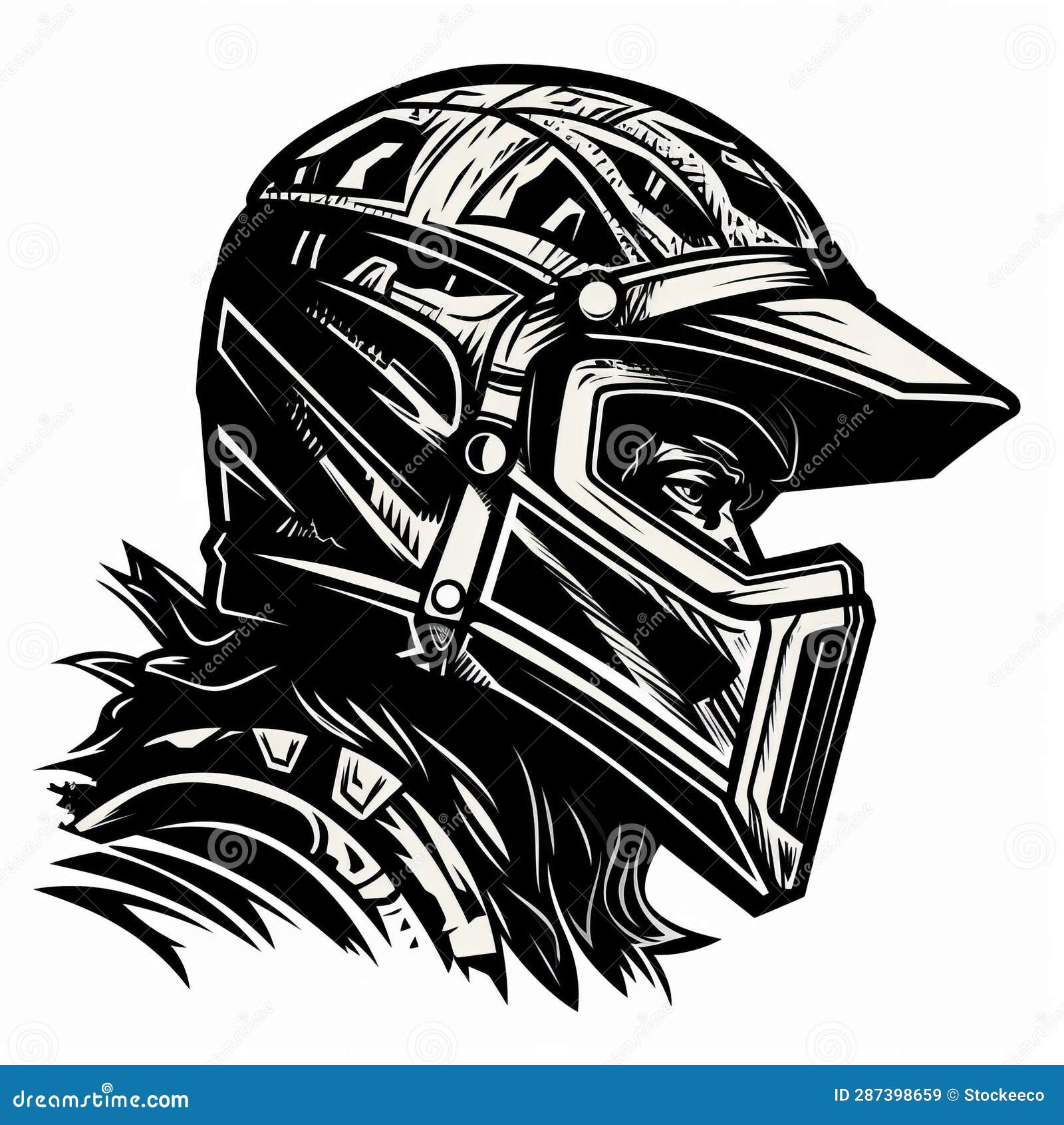 knight head motocross helmet  