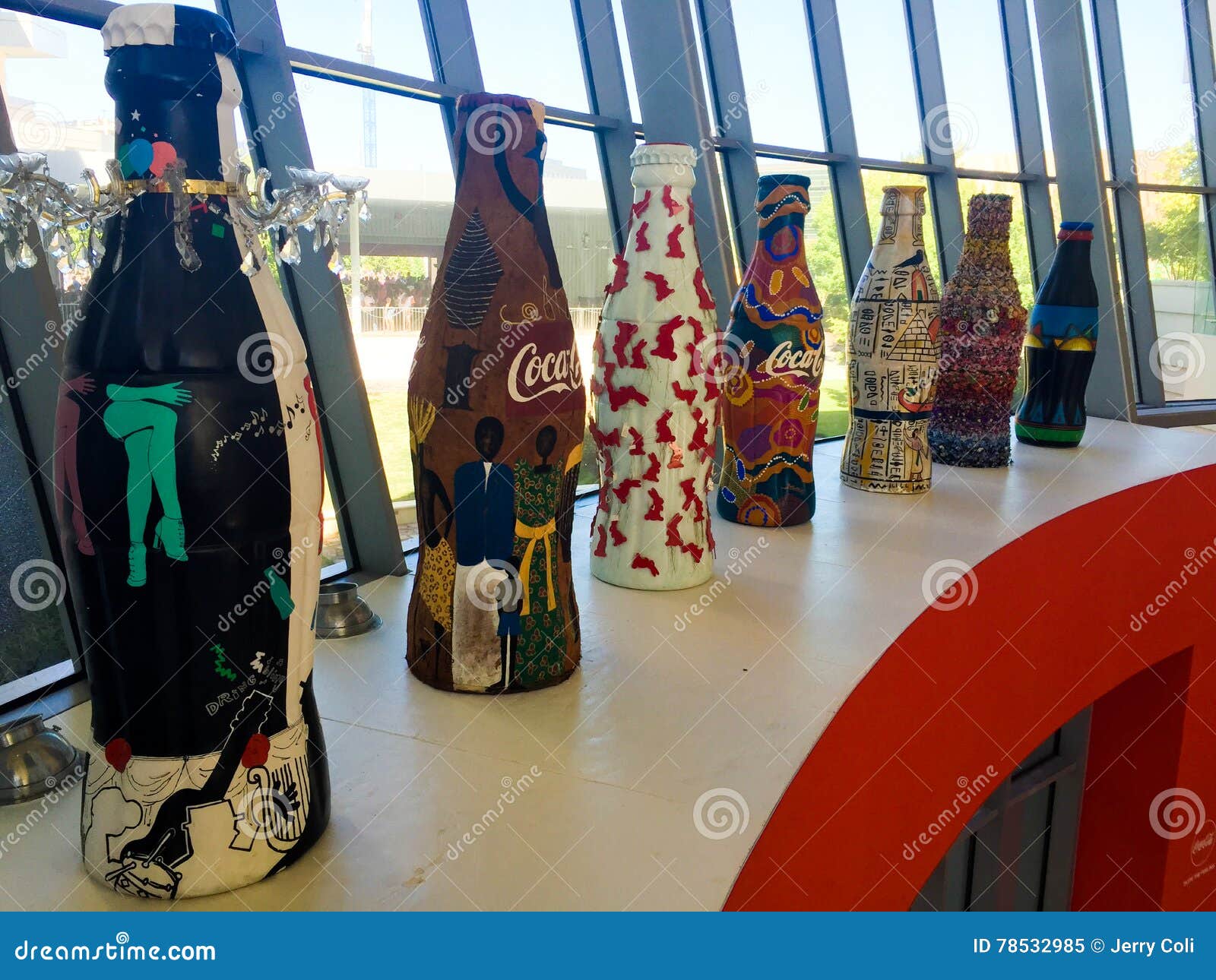 Artistically Designed CocaCola Bottles. Editorial Image Image of