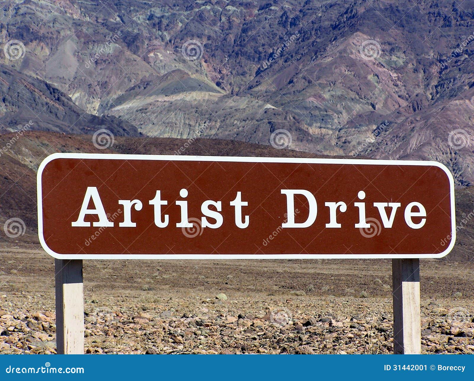 artists drive sign board at death valley np