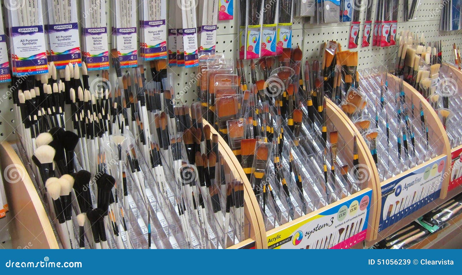 Artists Paint Brushes in a Store. Editorial Stock Image Image of artistic, brushes 51056239