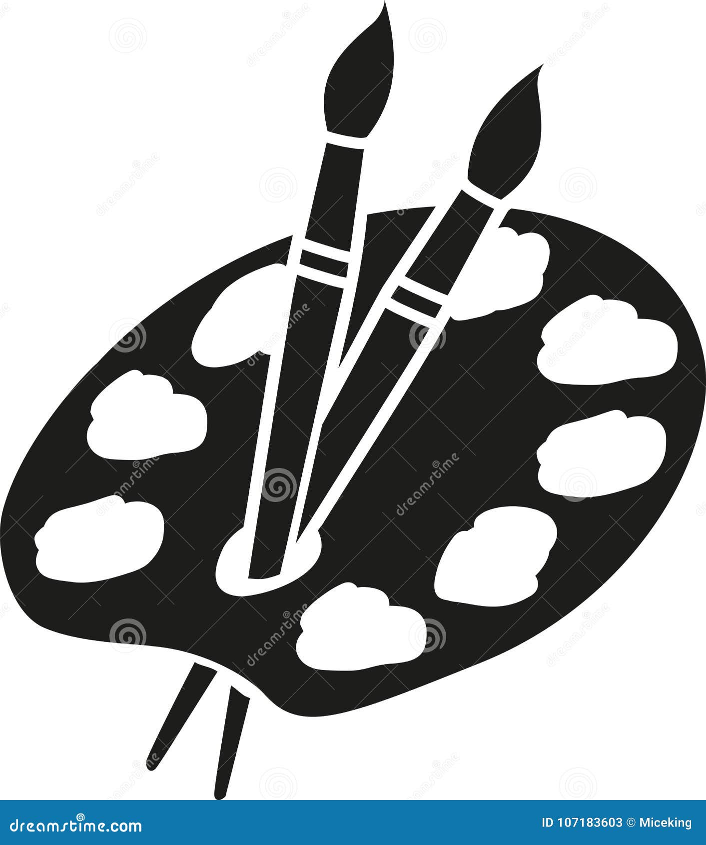 artists palette with brushes