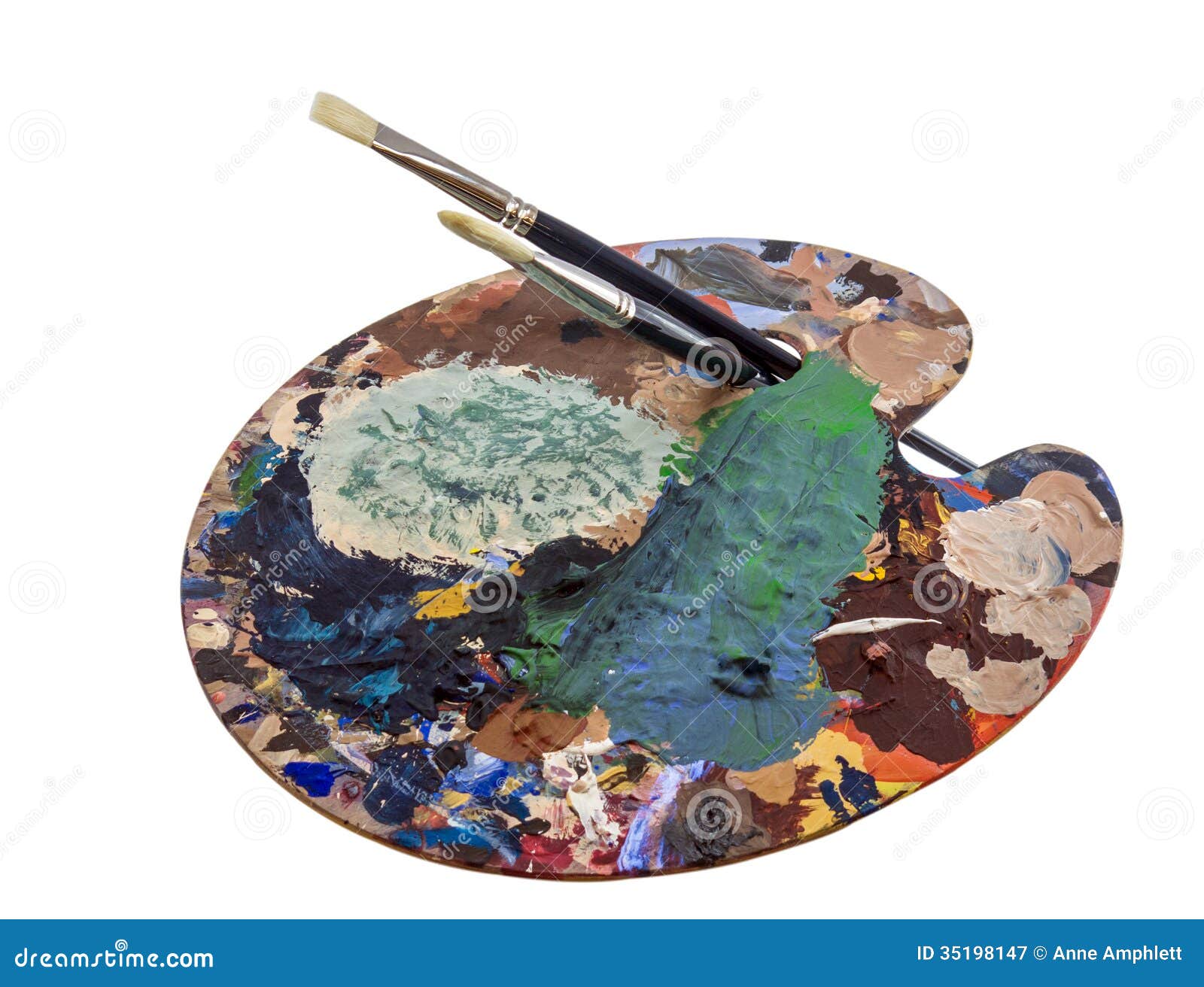 Artists palette stock image. Image of artistic, artist 35198147