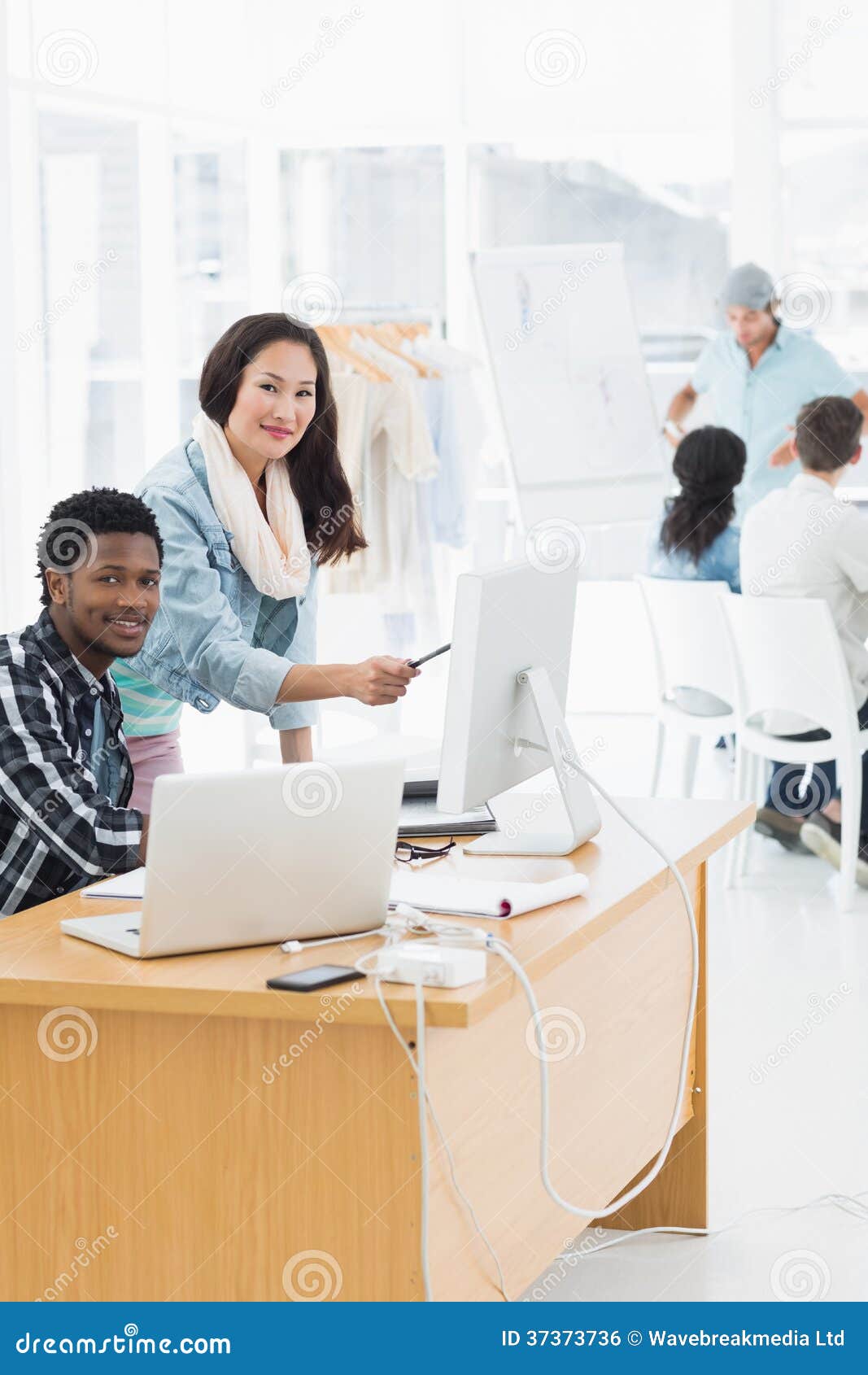 Artists Working at Desks in Creative Office Stock Photo Image of
