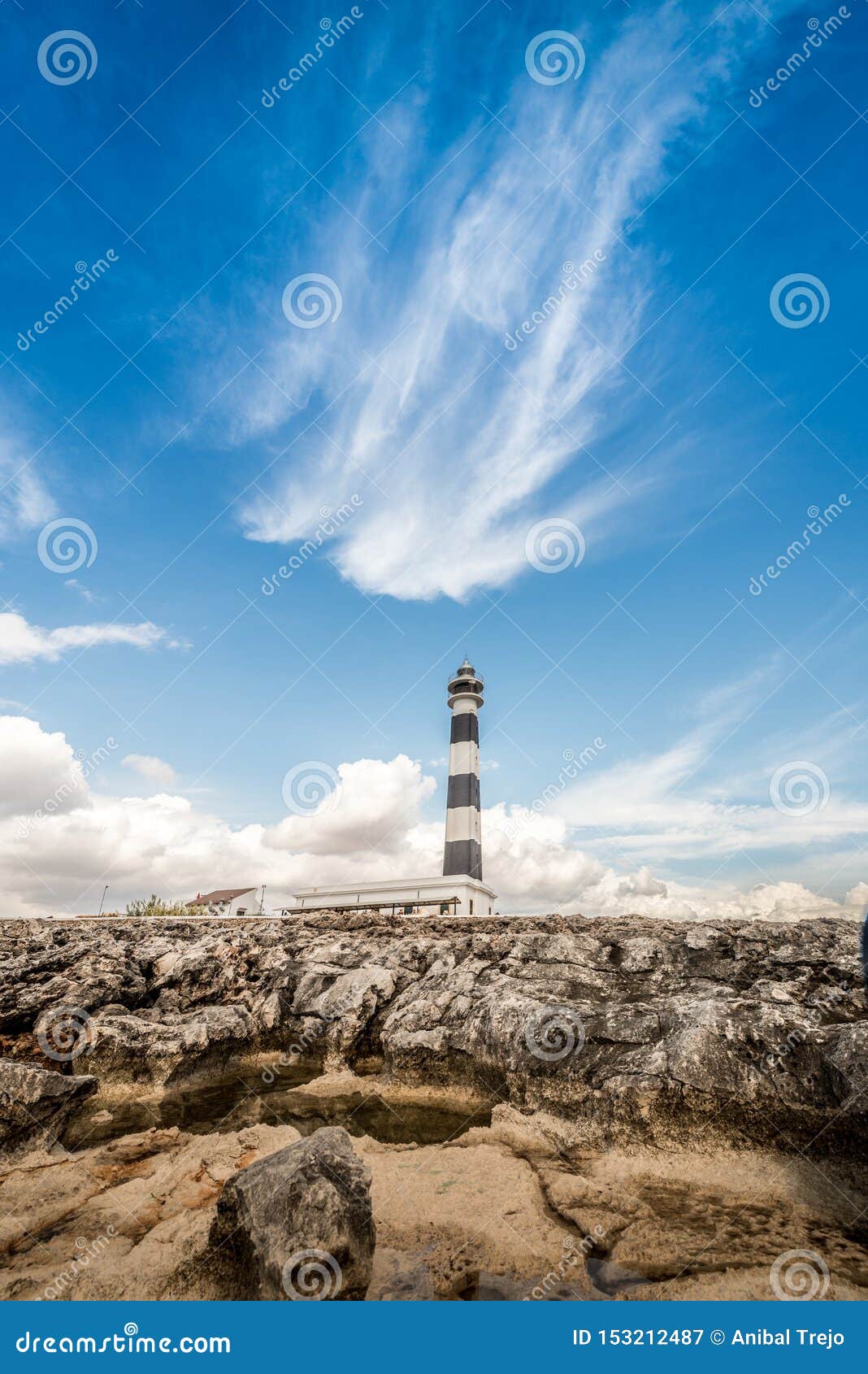 artrutx lighthouse in minorca, spain