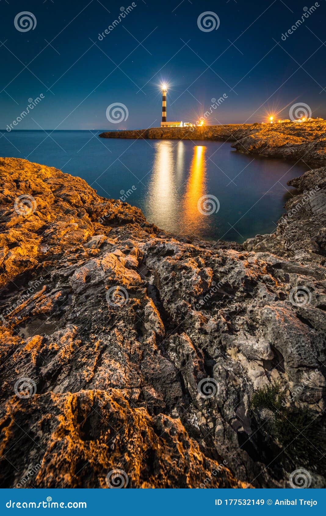 artrutx lighthouse in minorca, spain