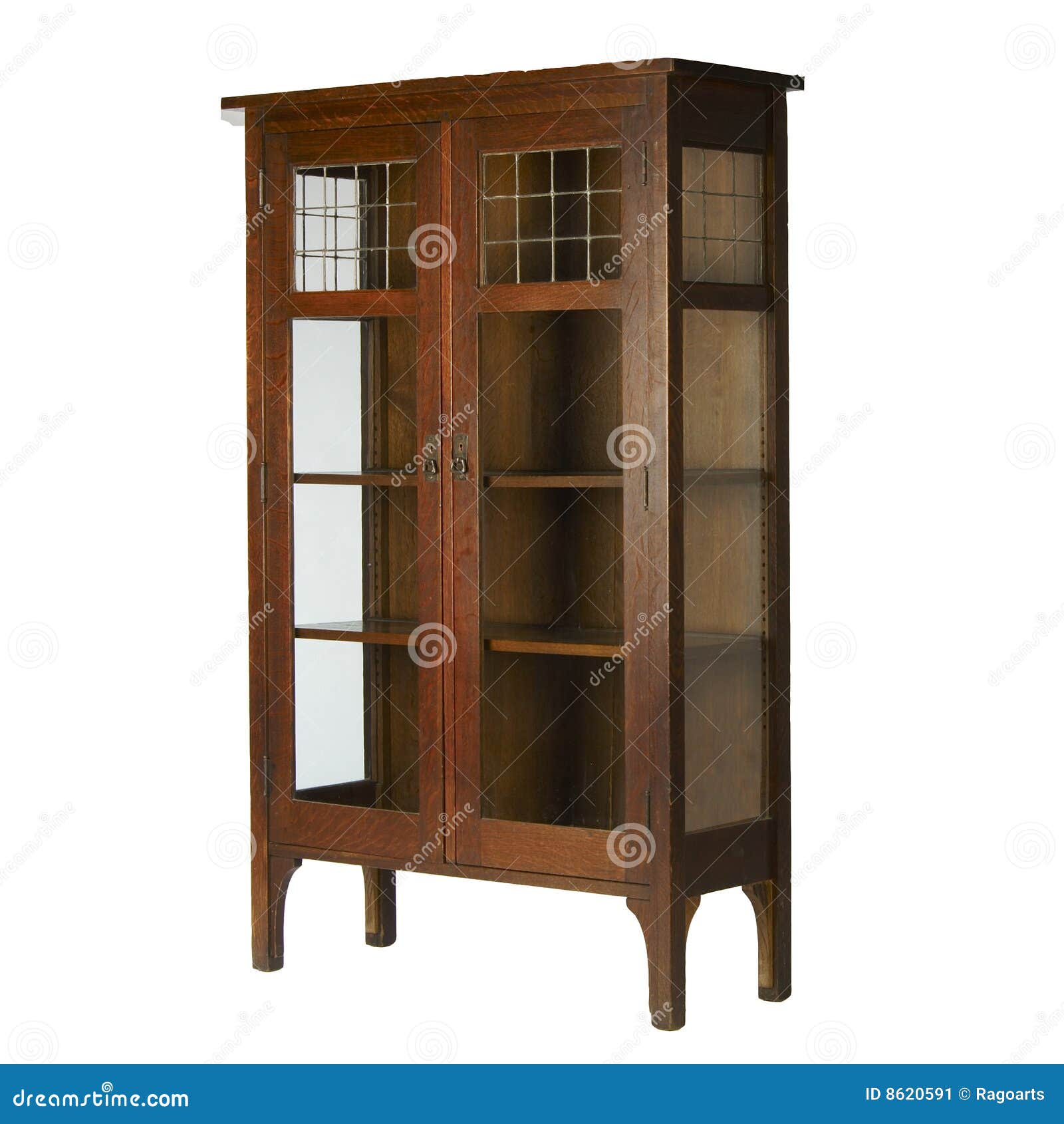 Arts And Crafts Glass Doored Bookcase Editorial Photo Image Of