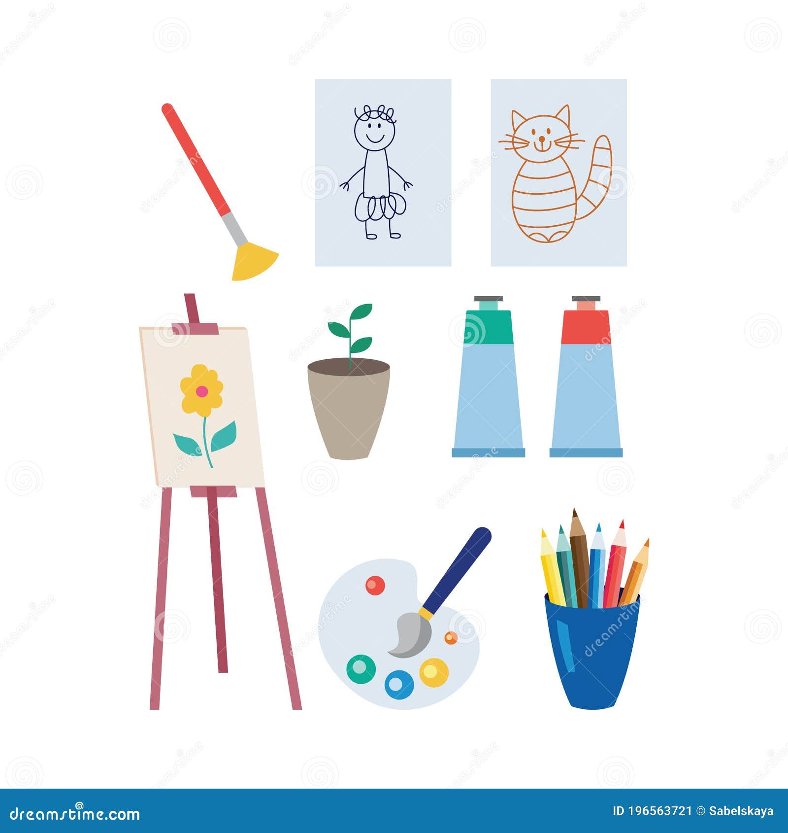 Art Supplies Stock Illustrations – 56,573 Art Supplies Stock Illustrations,  Vectors & Clipart - Dreamstime