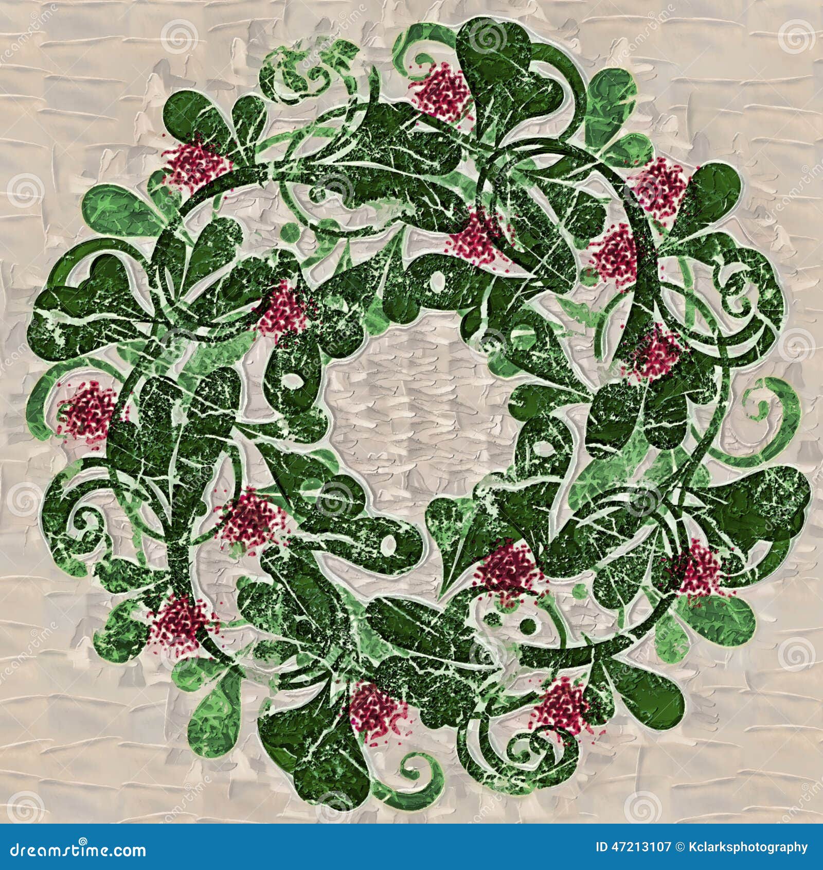 Artsy Christmas Wreath stock image. Image of artsy ...